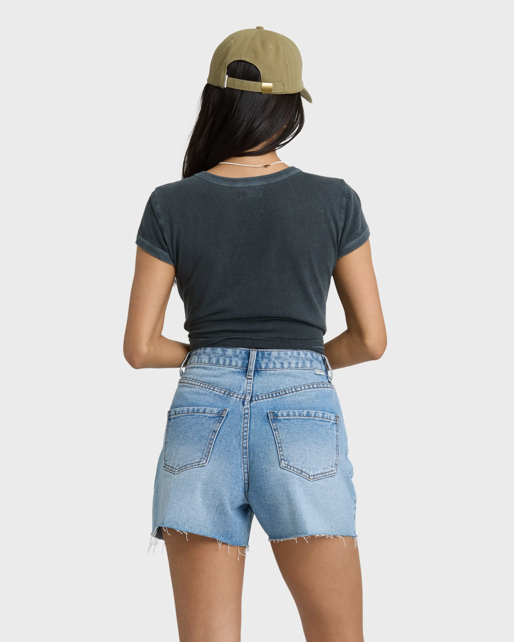 Riley Cut-Off Denim Shorts - Faded Indigo Fray sold by Billabong product image thumbnail 2