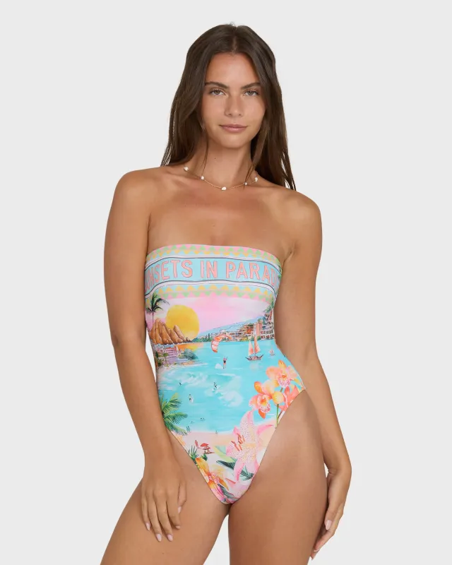 Paradise Sun Tully Hawaii One-Piece Swimsuit - Ocean Spray made by Billabong