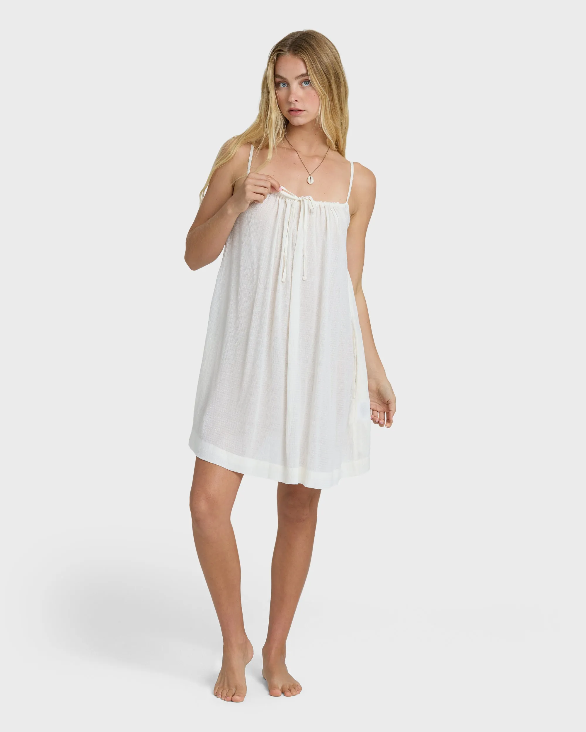 Beach Song Solid Mini Dress - Salt Crystal sold by Billabong product image thumbnail 4
