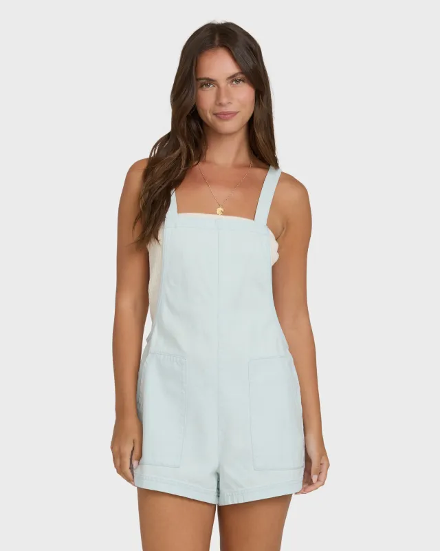 Beach Crush Denim Romper - Clearwater made by Billabong