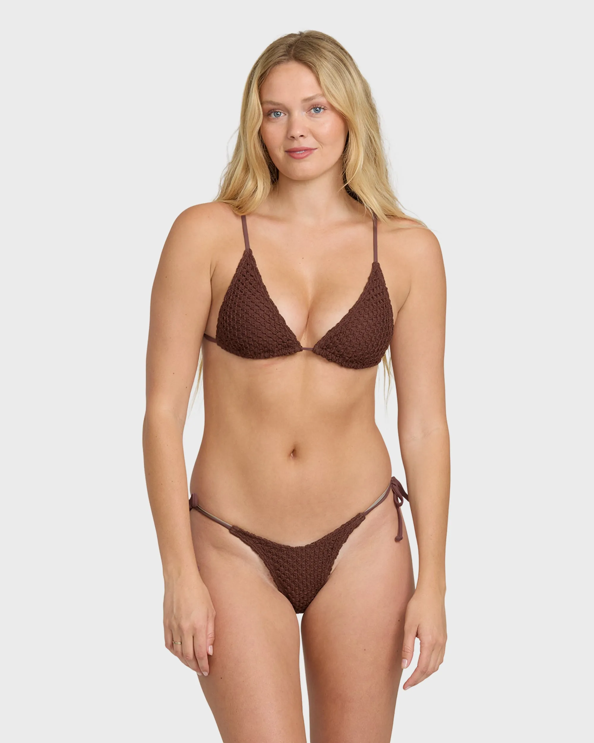 Twisted Tides Tie-Side Dippi Skimpy Bikini Bottoms - Espresso sold by Billabong product image thumbnail 2