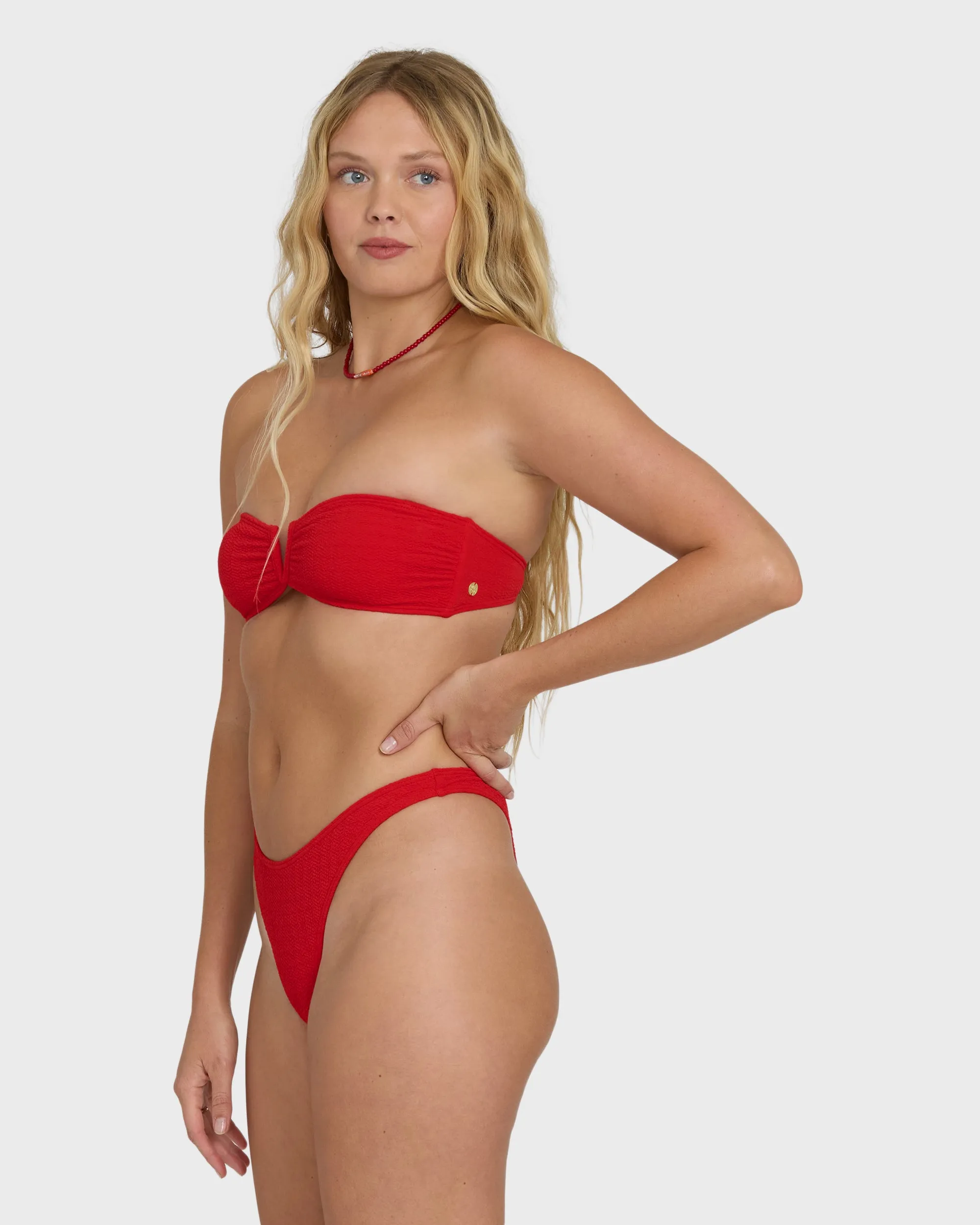 Rising Tide V Bandeau Bikini Top - Fiesta Red sold by Billabong product image thumbnail 3