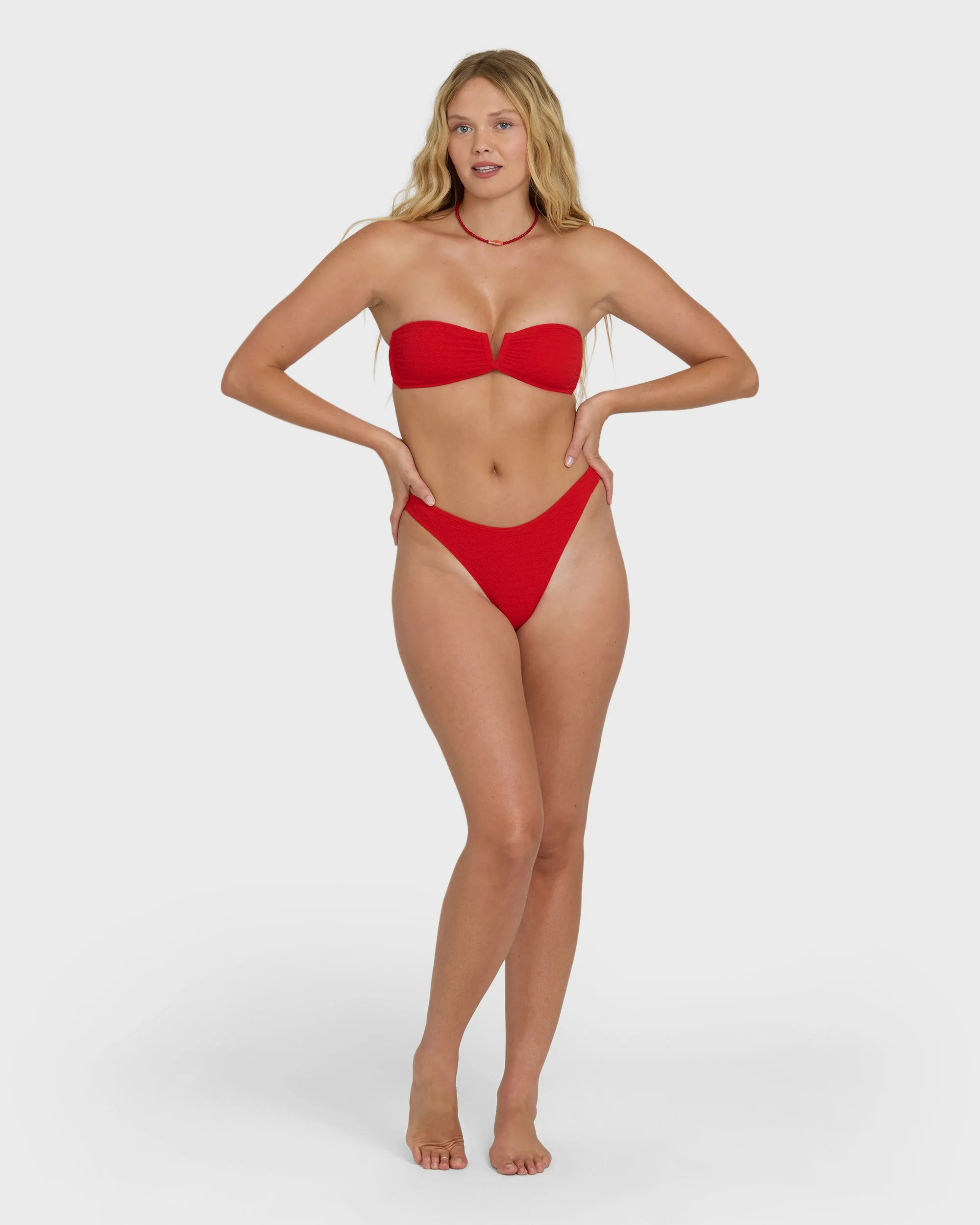 Rising Tide V Bandeau Bikini Top - Fiesta Red sold by Billabong product image thumbnail 4