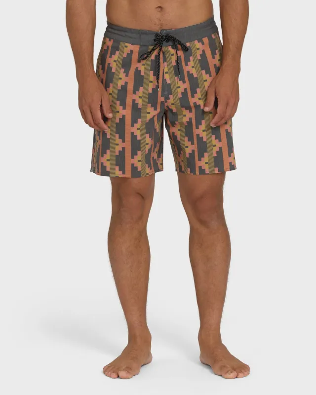 Good Times Lo Tide 18" Boardshorts - Rust made by Billabong