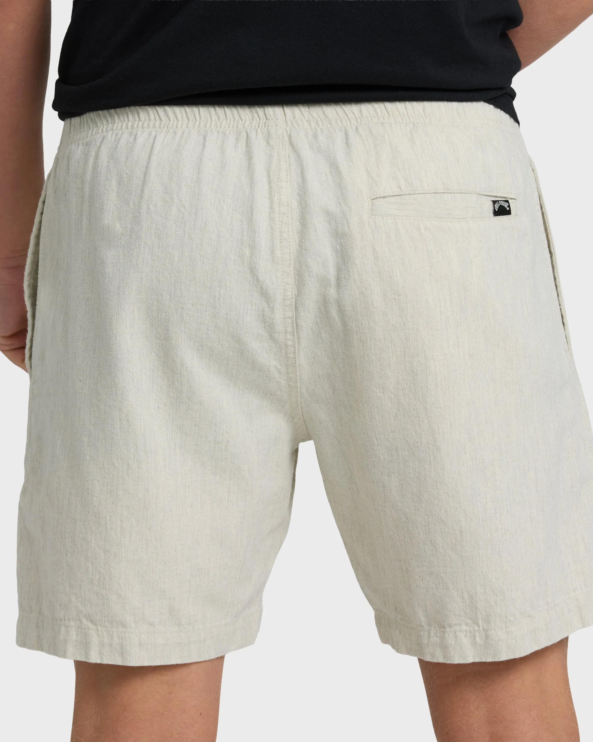 San O Layback 16" Linen Shorts - Oatmeal Heather sold by Billabong product image thumbnail 5