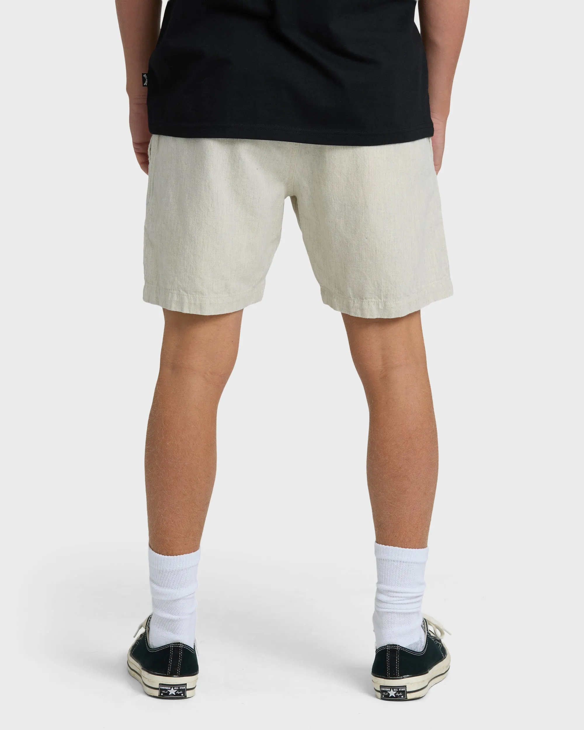 San O Layback 16" Linen Shorts - Oatmeal Heather sold by Billabong product image thumbnail 2