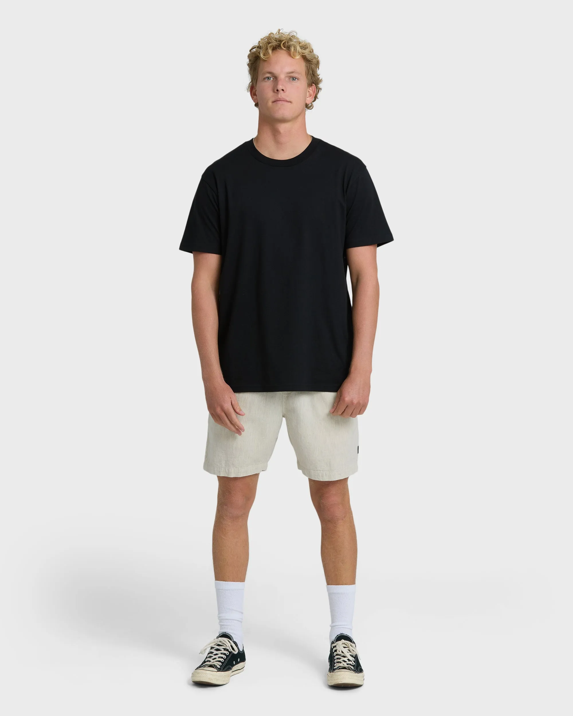 San O Layback 16" Linen Shorts - Oatmeal Heather sold by Billabong product image thumbnail 4
