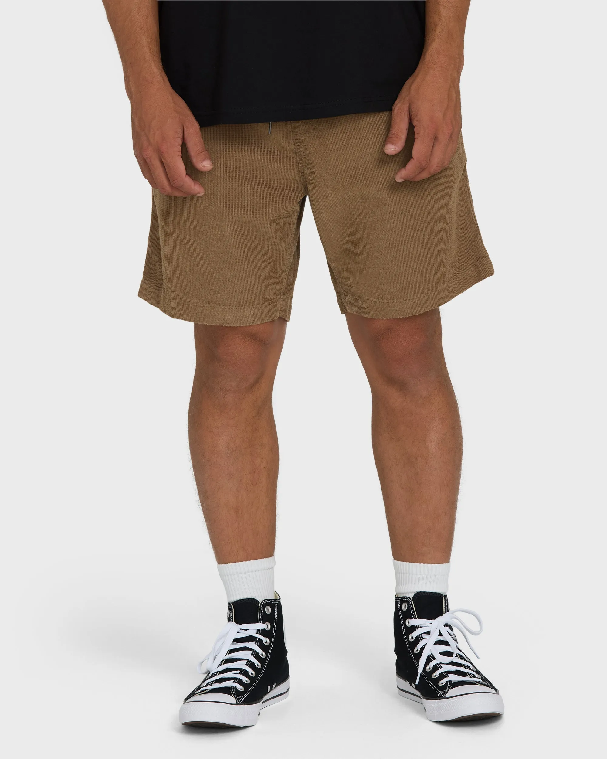 Larry Layback 17" Corduroy Shorts - Vintage Khaki sold by Billabong