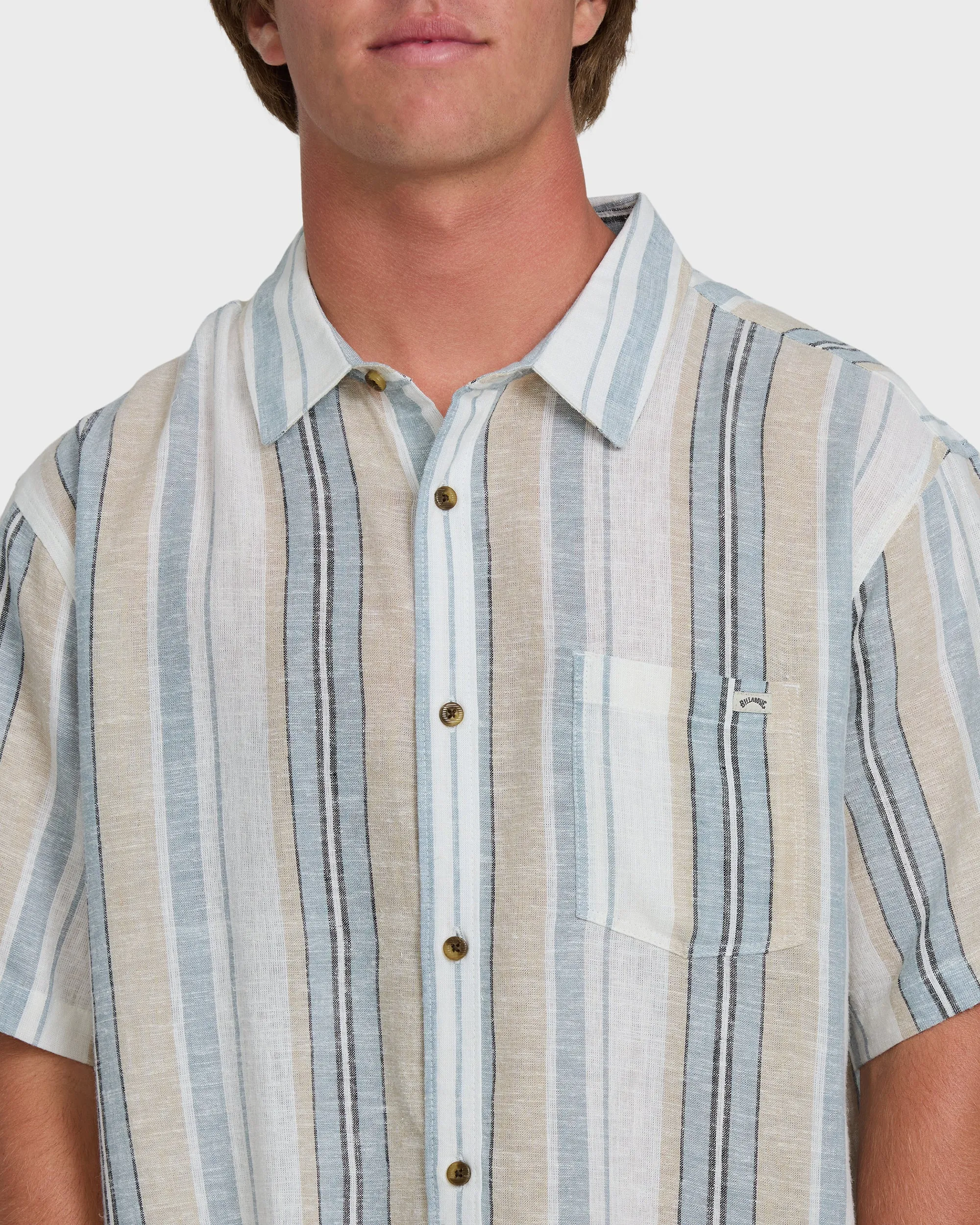 All Day Stripe Short Sleeve Shirt - Blue/White sold by Billabong product image thumbnail 5