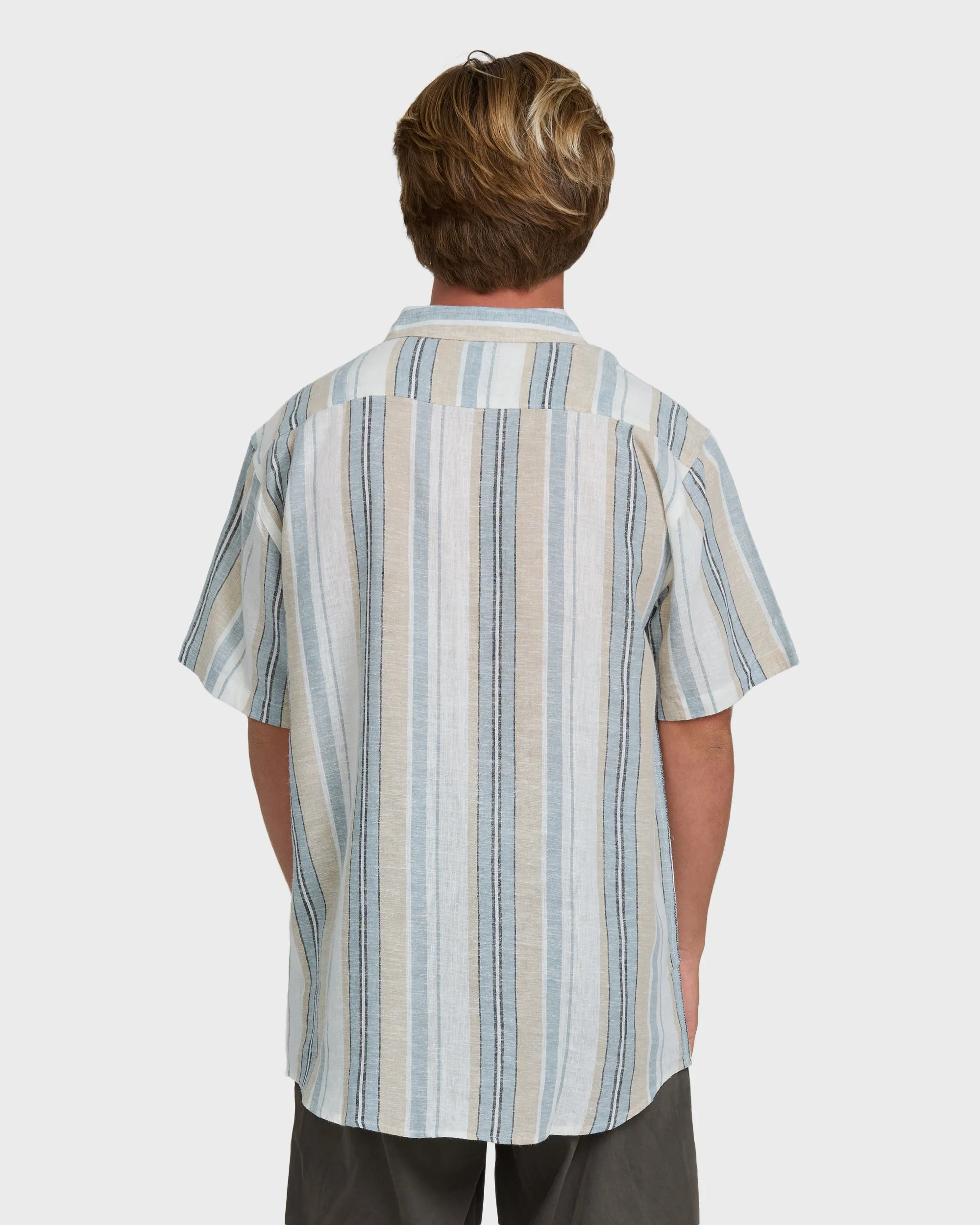 All Day Stripe Short Sleeve Shirt - Blue/White sold by Billabong product image thumbnail 2