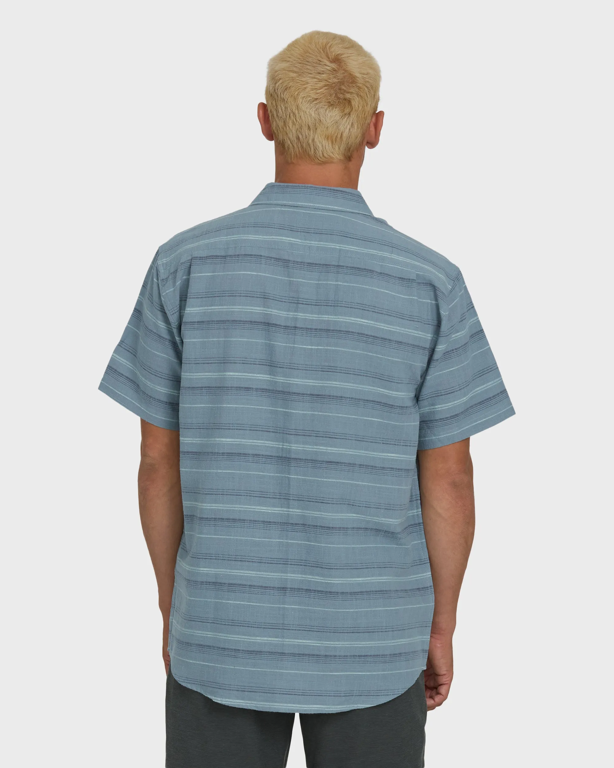 All Day Stripe Short Sleeve Woven Shirt - Blue Fog sold by Billabong product image thumbnail 2