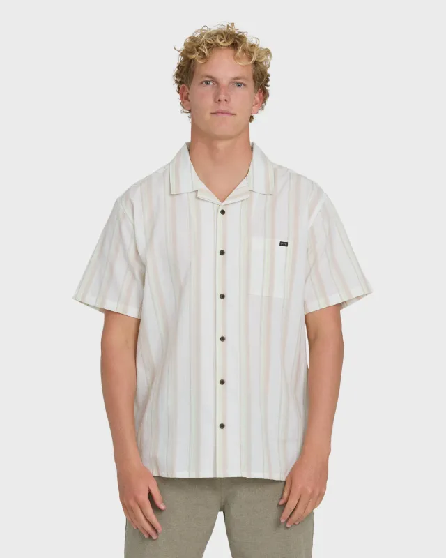 Victoria Vacay Short Sleeve Woven Shirt - White Sand made by Billabong
