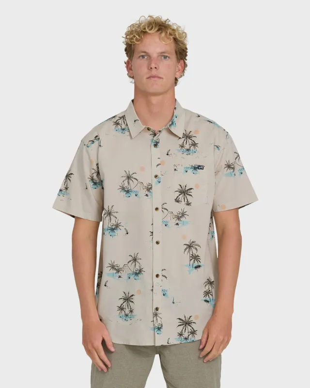 Sundays Short Sleeve Woven Shirt - Fog made by Billabong