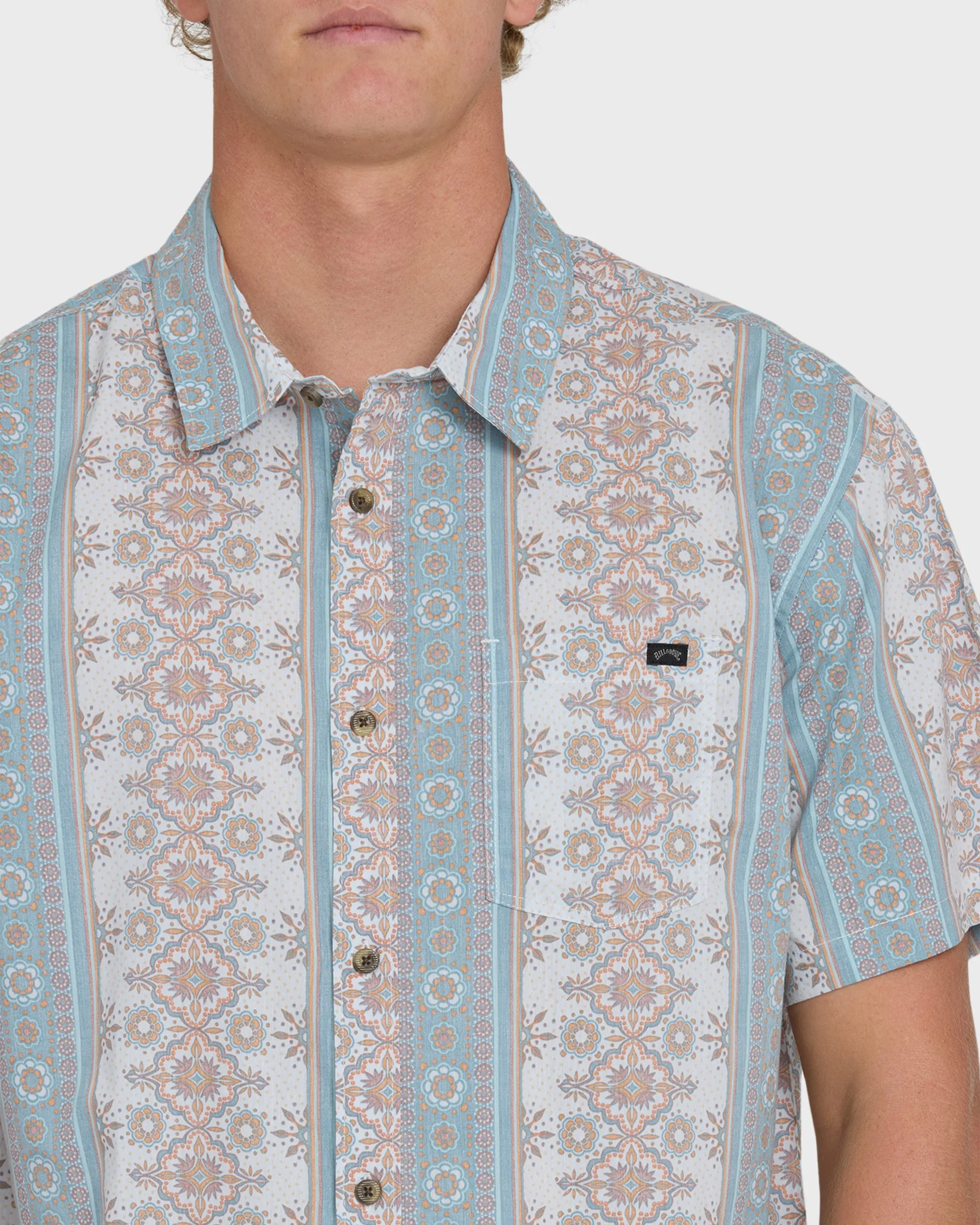 Sundays Short Sleeve Woven Shirt - Blue Fog sold by Billabong product image thumbnail 5