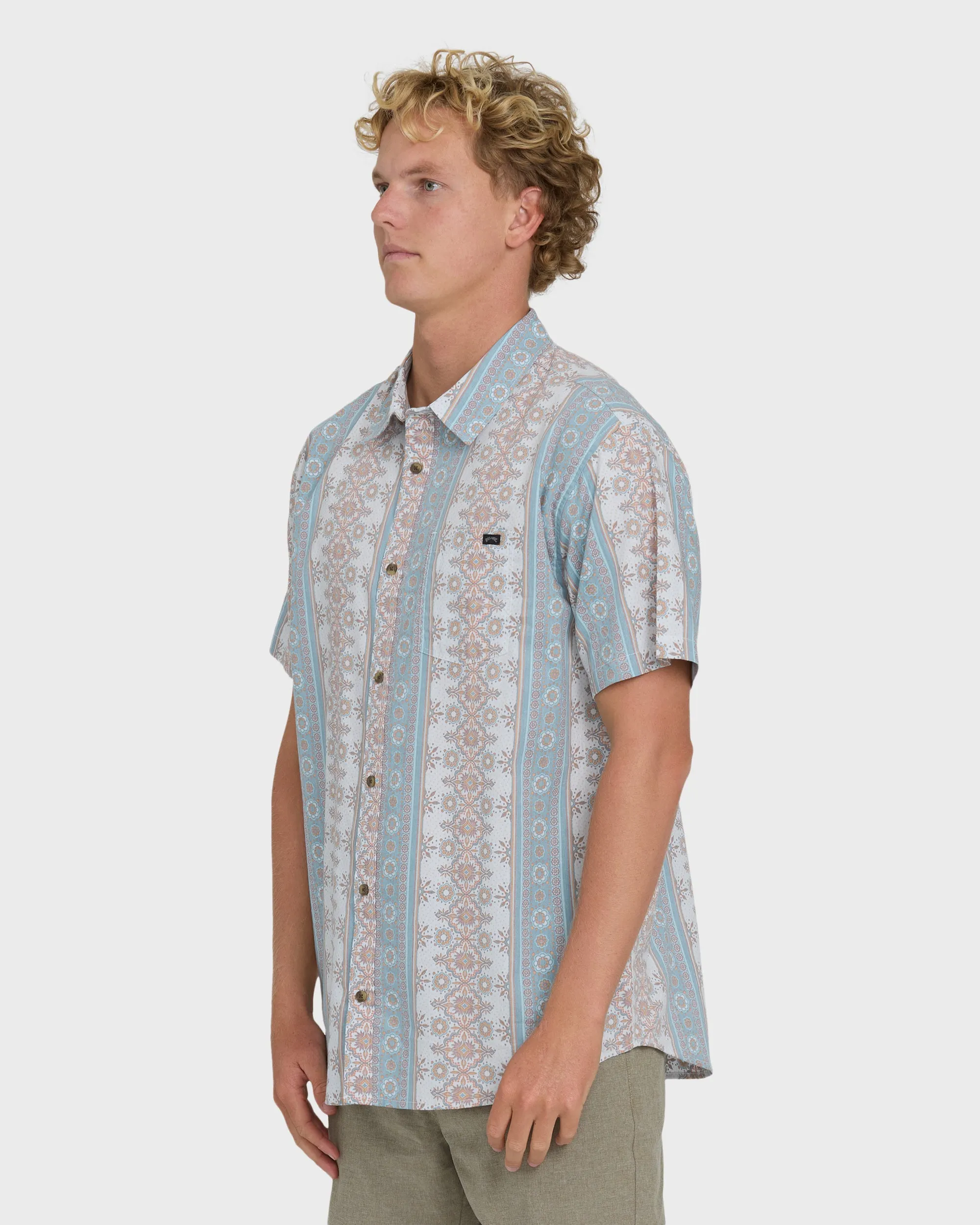 Sundays Short Sleeve Woven Shirt - Blue Fog sold by Billabong product image thumbnail 3