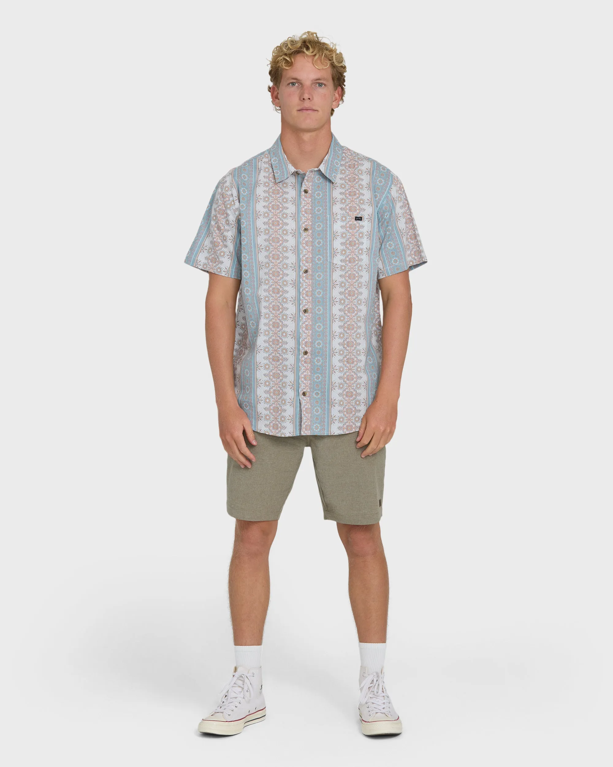 Sundays Short Sleeve Woven Shirt - Blue Fog sold by Billabong product image thumbnail 4
