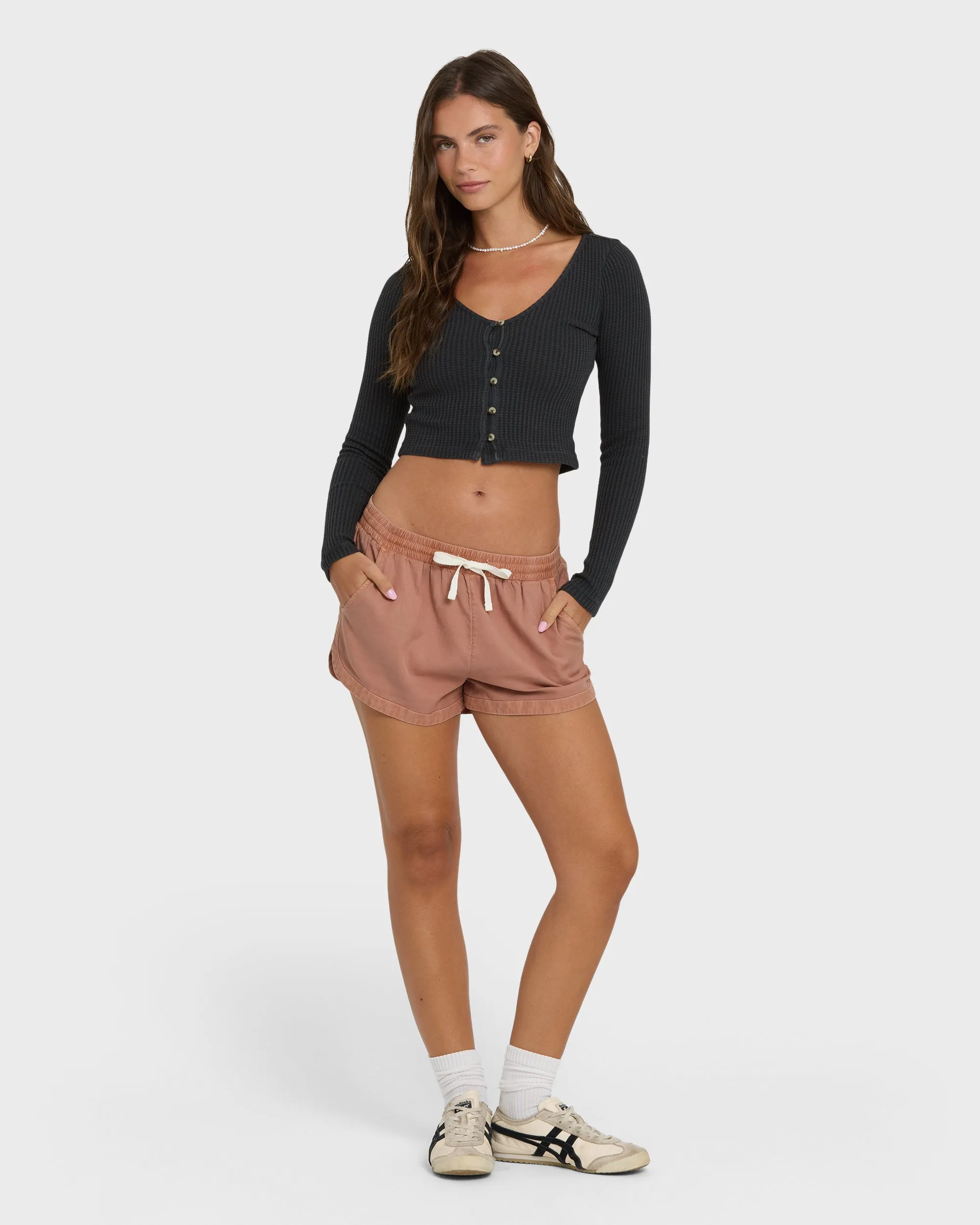 Road Trippin Elastic Waist Woven Shorts - Sugar Almond sold by Billabong product image thumbnail 3