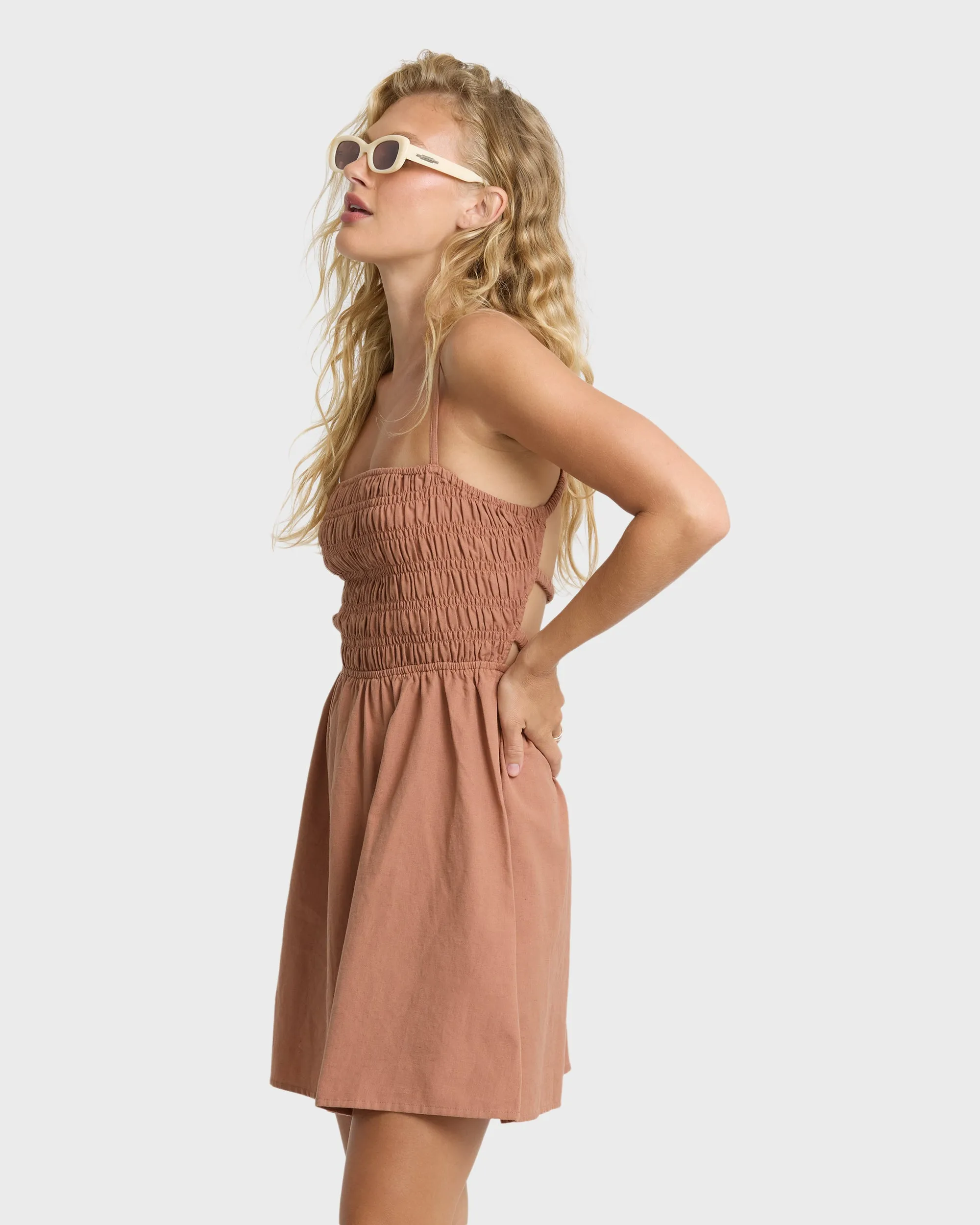 Suns Out Mini Dress - Sugar Almond sold by Billabong product image thumbnail 4