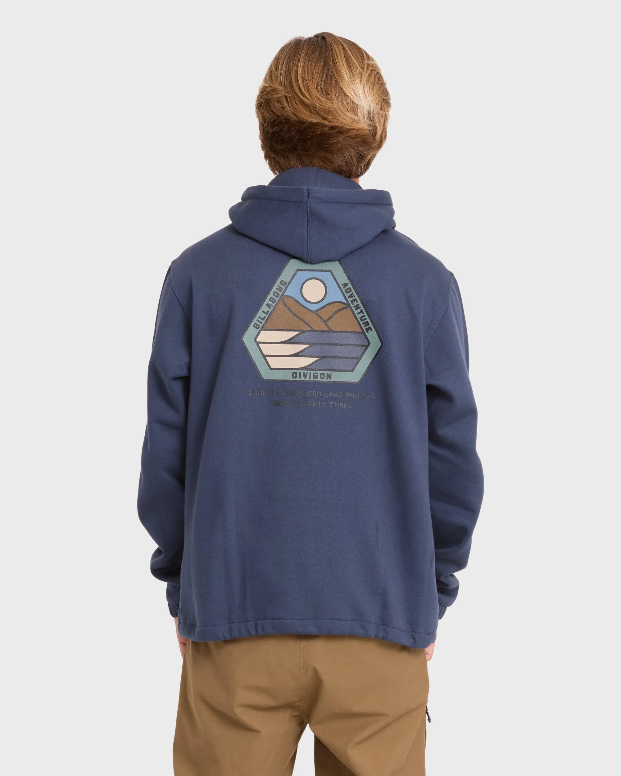A/Div Compass Pullover Hoodie - Blue Graphite sold by Billabong