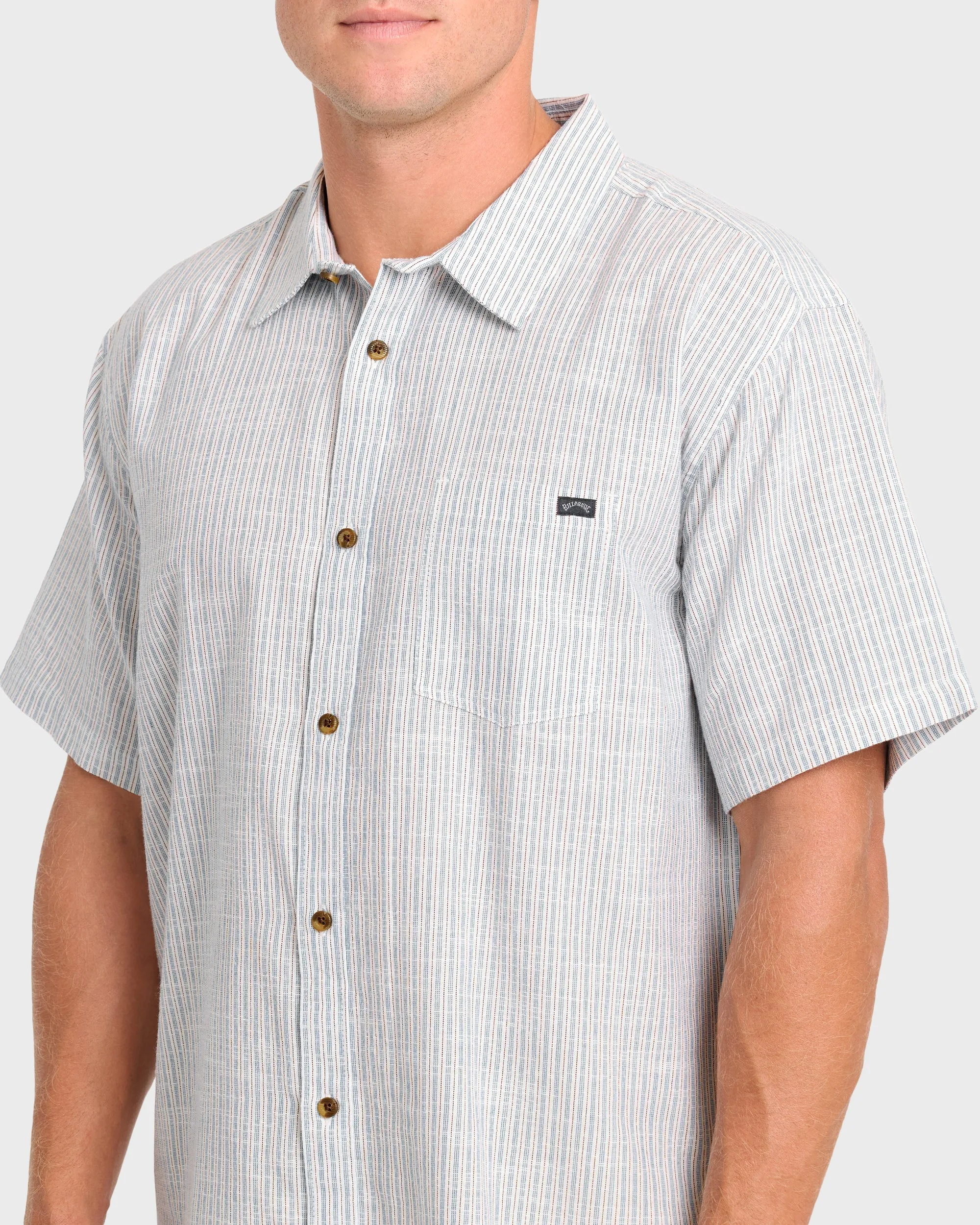 All Day Stripe Short Sleeve Woven Shirt - Off White sold by Billabong product image thumbnail 5