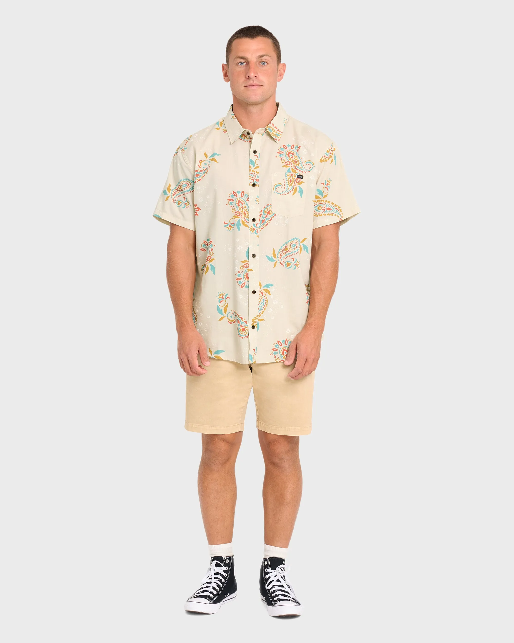 Sundays Short Sleeve Woven Shirt - Oatmeal sold by Billabong product image thumbnail 3