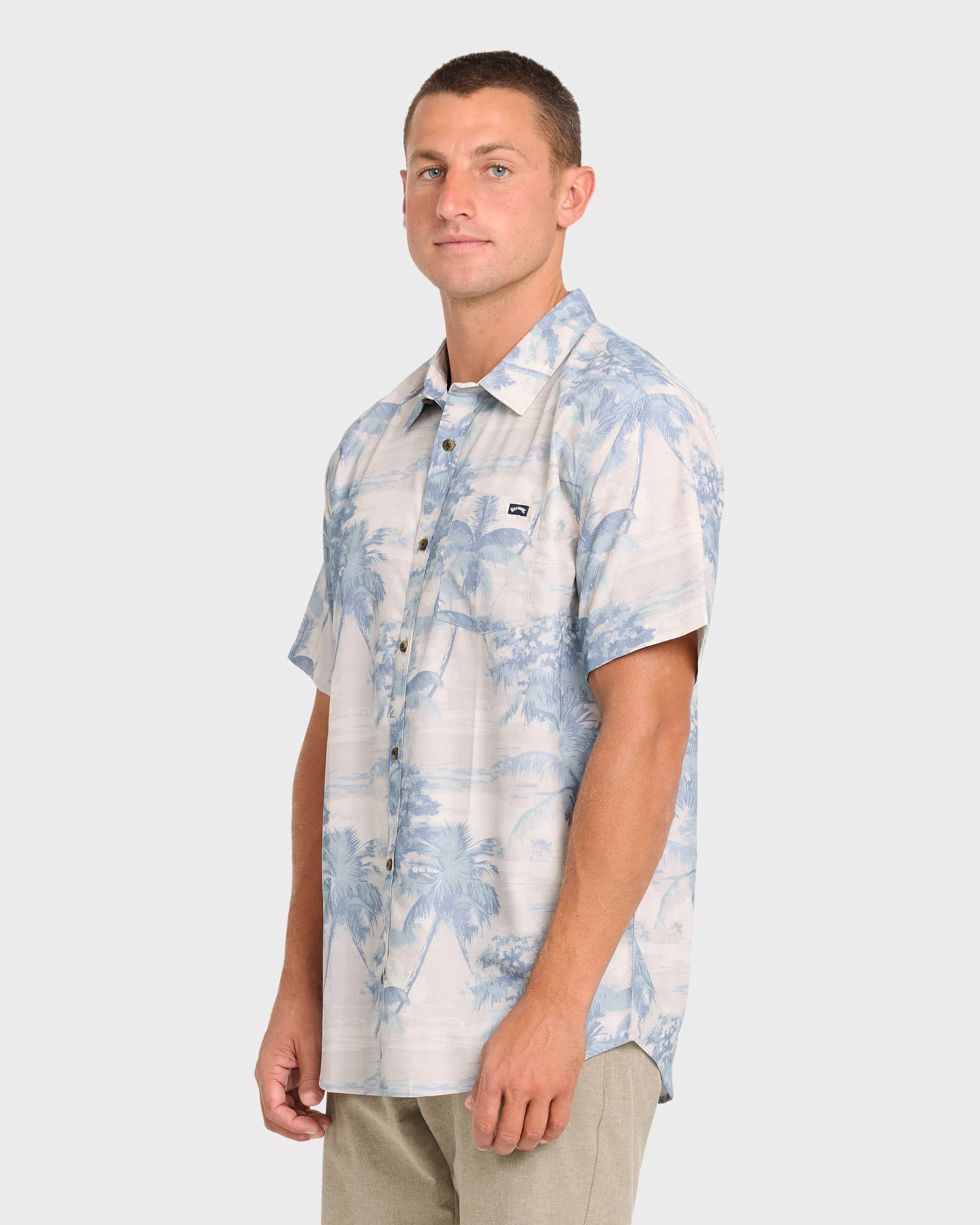 Sundays Lounge Short Sleeve Woven Shirt - Blue Haze sold by Billabong product image thumbnail 4
