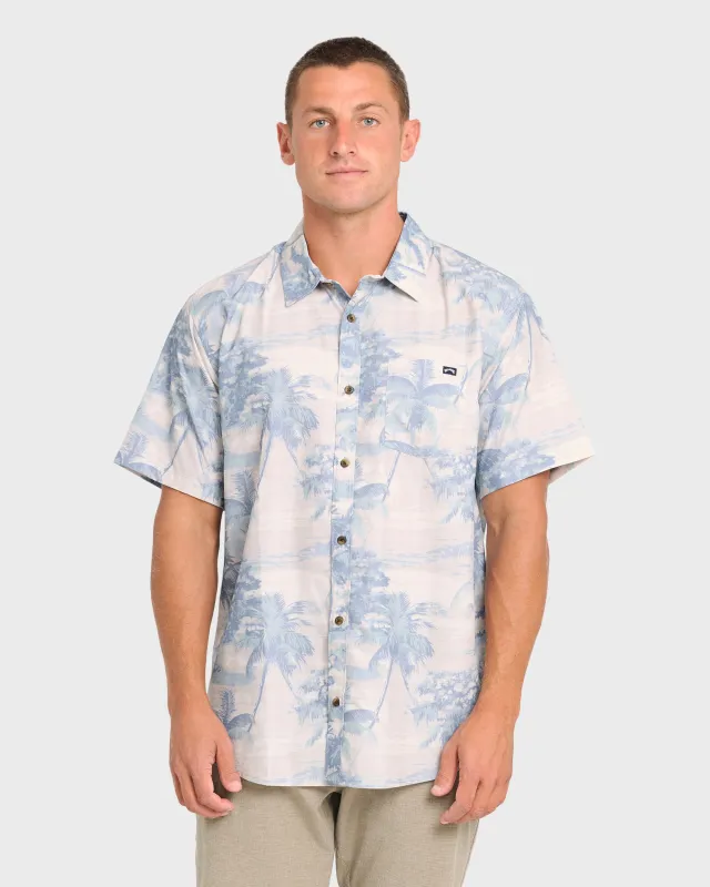 Sundays Lounge Short Sleeve Woven Shirt - Blue Haze made by Billabong