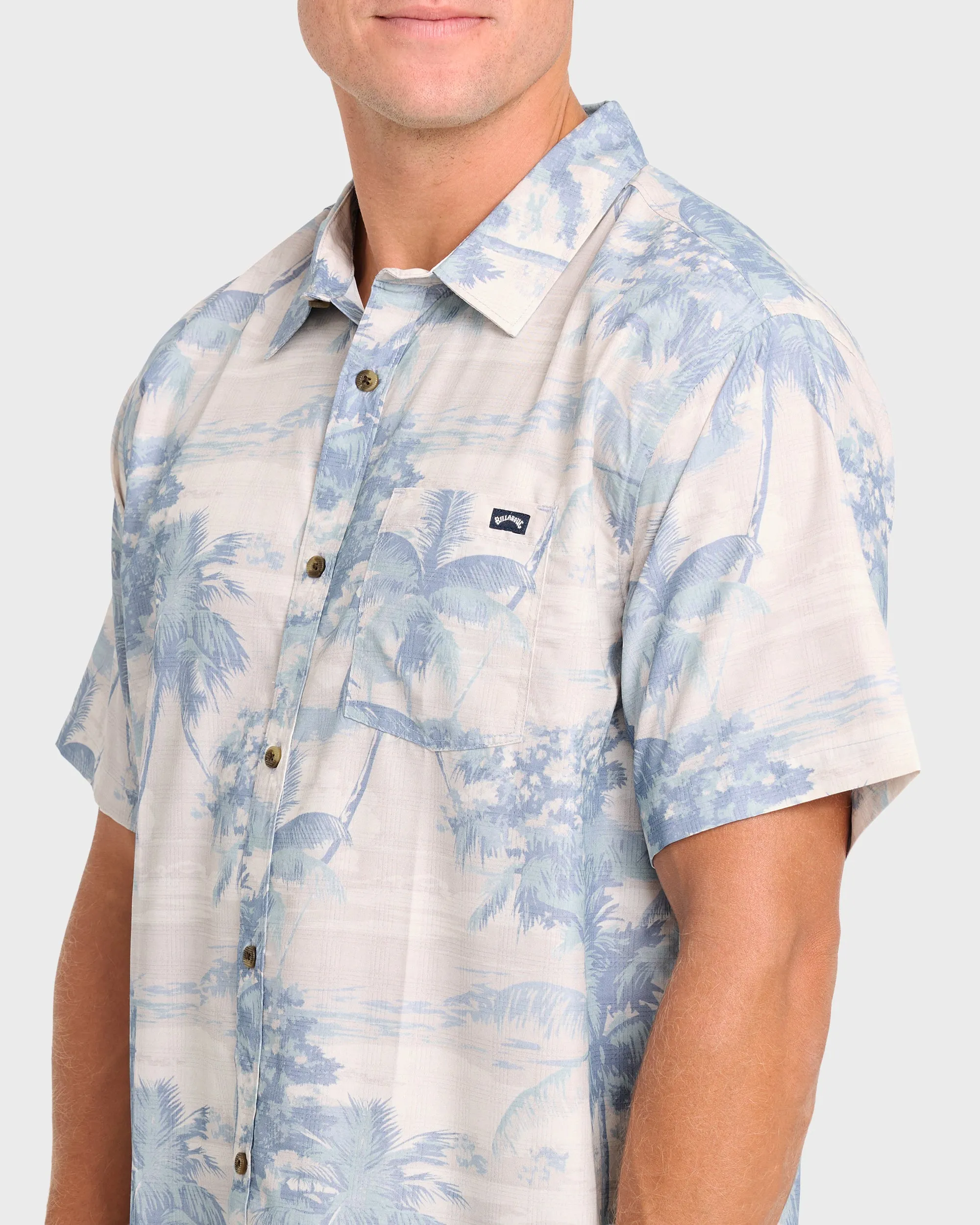 Sundays Lounge Short Sleeve Woven Shirt - Blue Haze sold by Billabong product image thumbnail 5