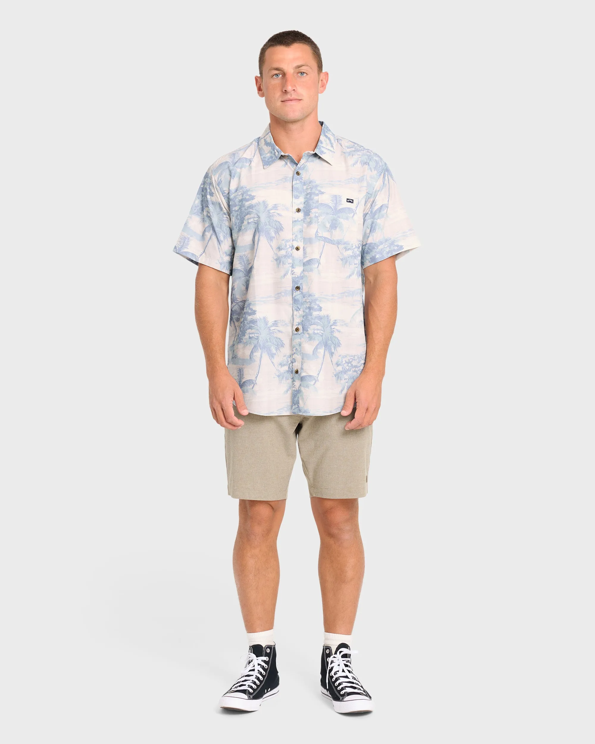 Sundays Lounge Short Sleeve Woven Shirt - Blue Haze sold by Billabong product image thumbnail 3