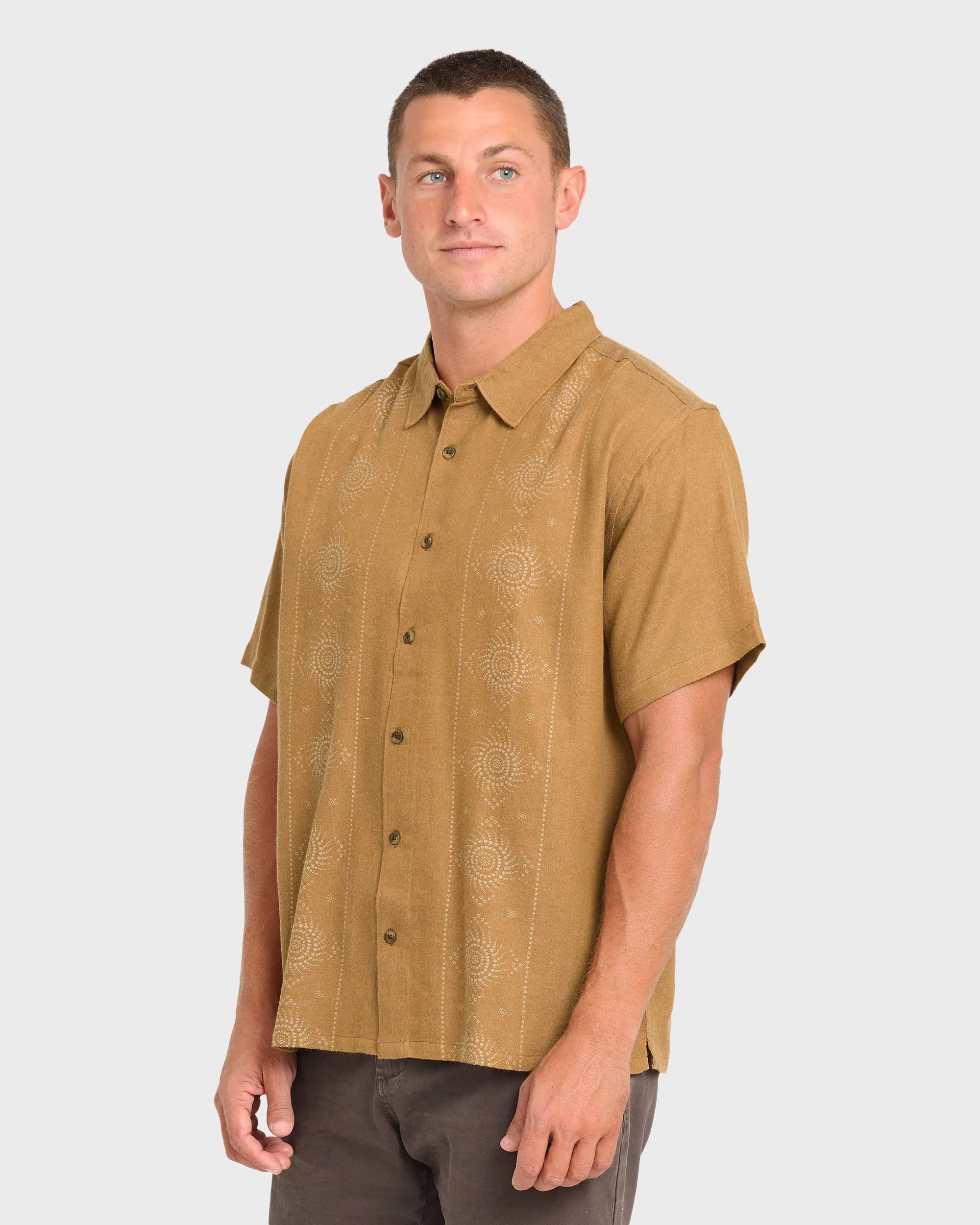 Cordoba Short Sleeve Cotton Shirt - Rubber sold by Billabong product image thumbnail 4