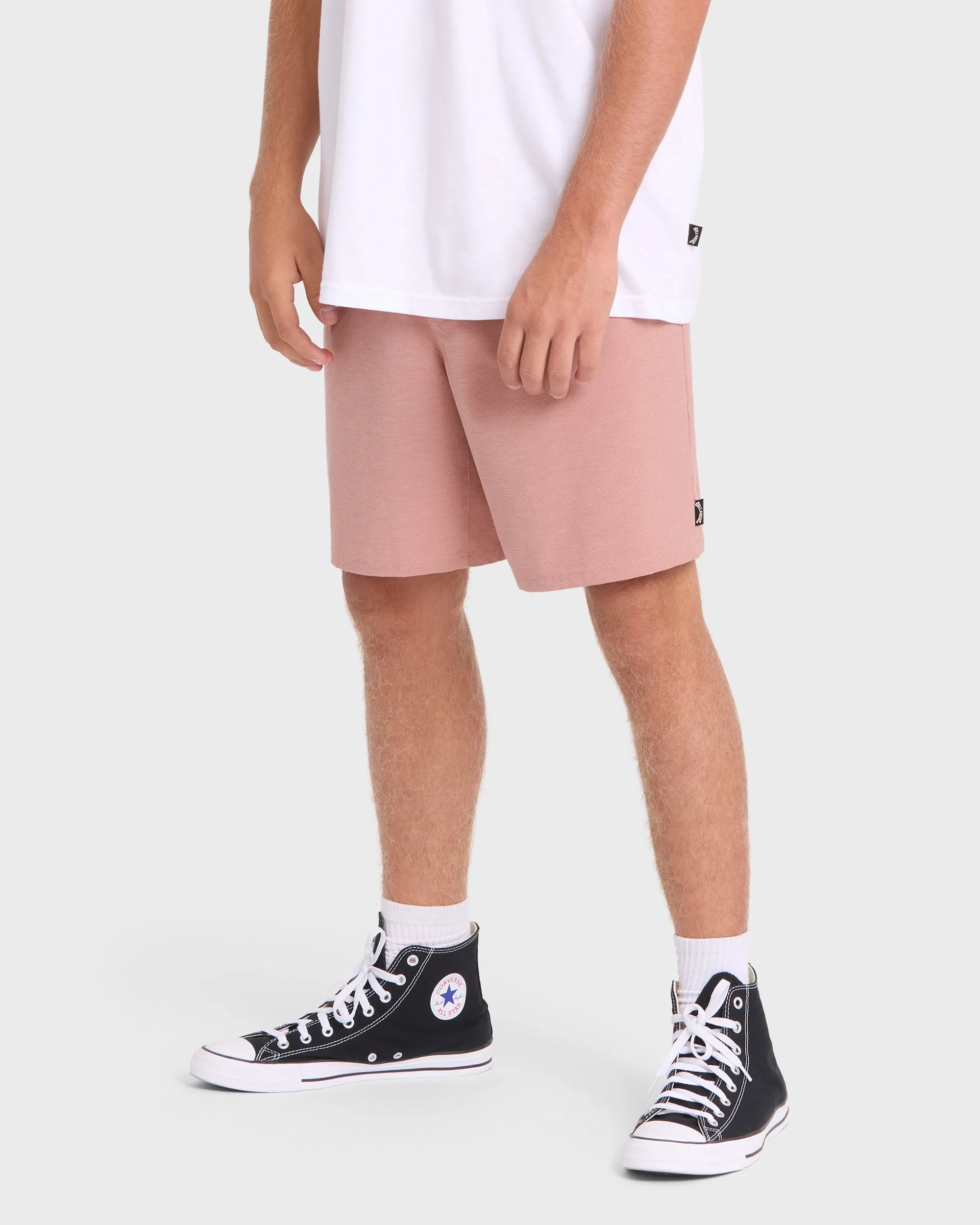 Crossfire Elastic Wave Washed 18" Amphibian Hybrid Shorts - Ash Rose sold by Billabong product image thumbnail 4