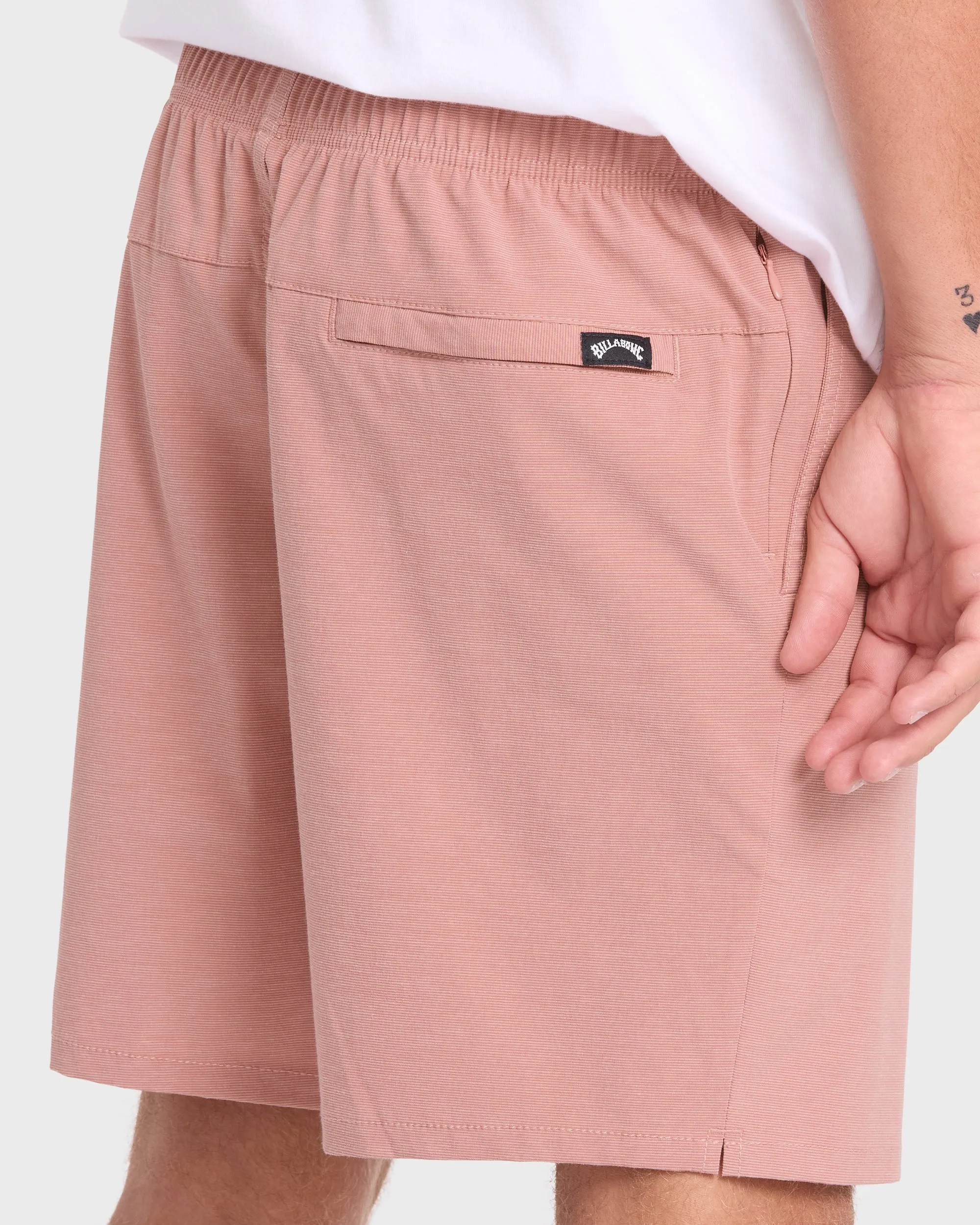 Crossfire Elastic Wave Washed 18" Amphibian Hybrid Shorts - Ash Rose sold by Billabong product image thumbnail 5