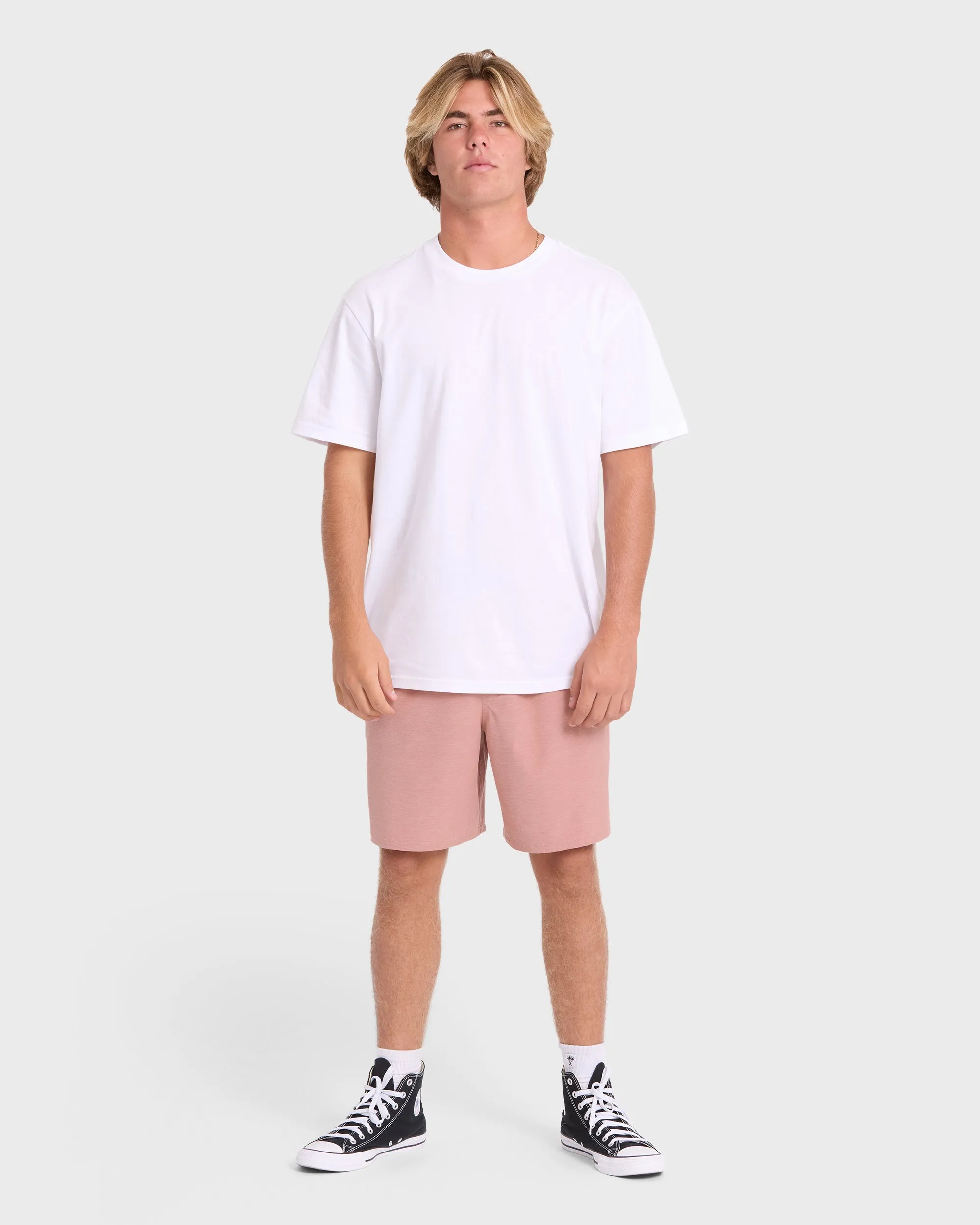 Crossfire Elastic Wave Washed 18" Amphibian Hybrid Shorts - Ash Rose sold by Billabong product image thumbnail 3