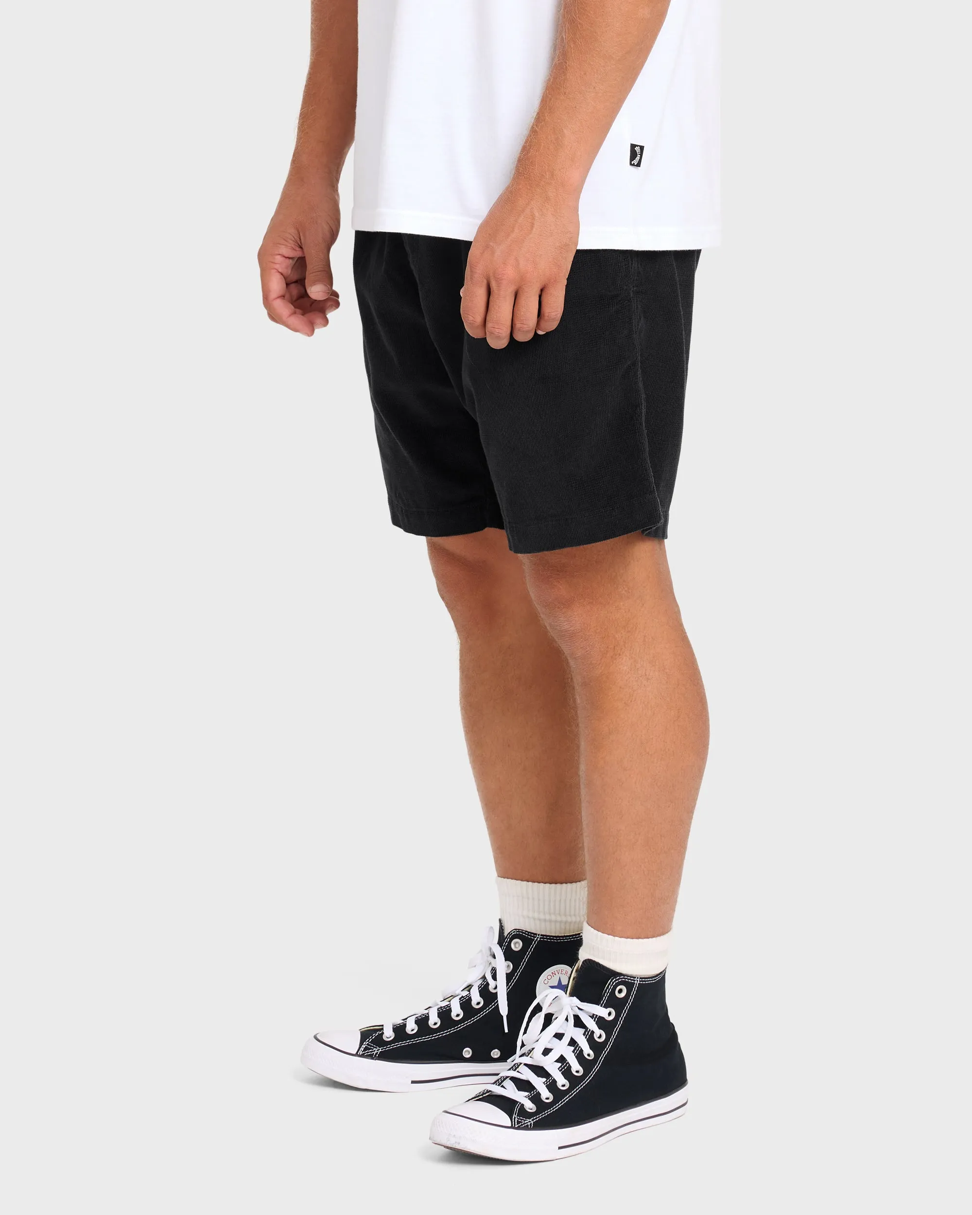Larry Layback Corduroy Shorts - Black sold by Billabong product image thumbnail 4