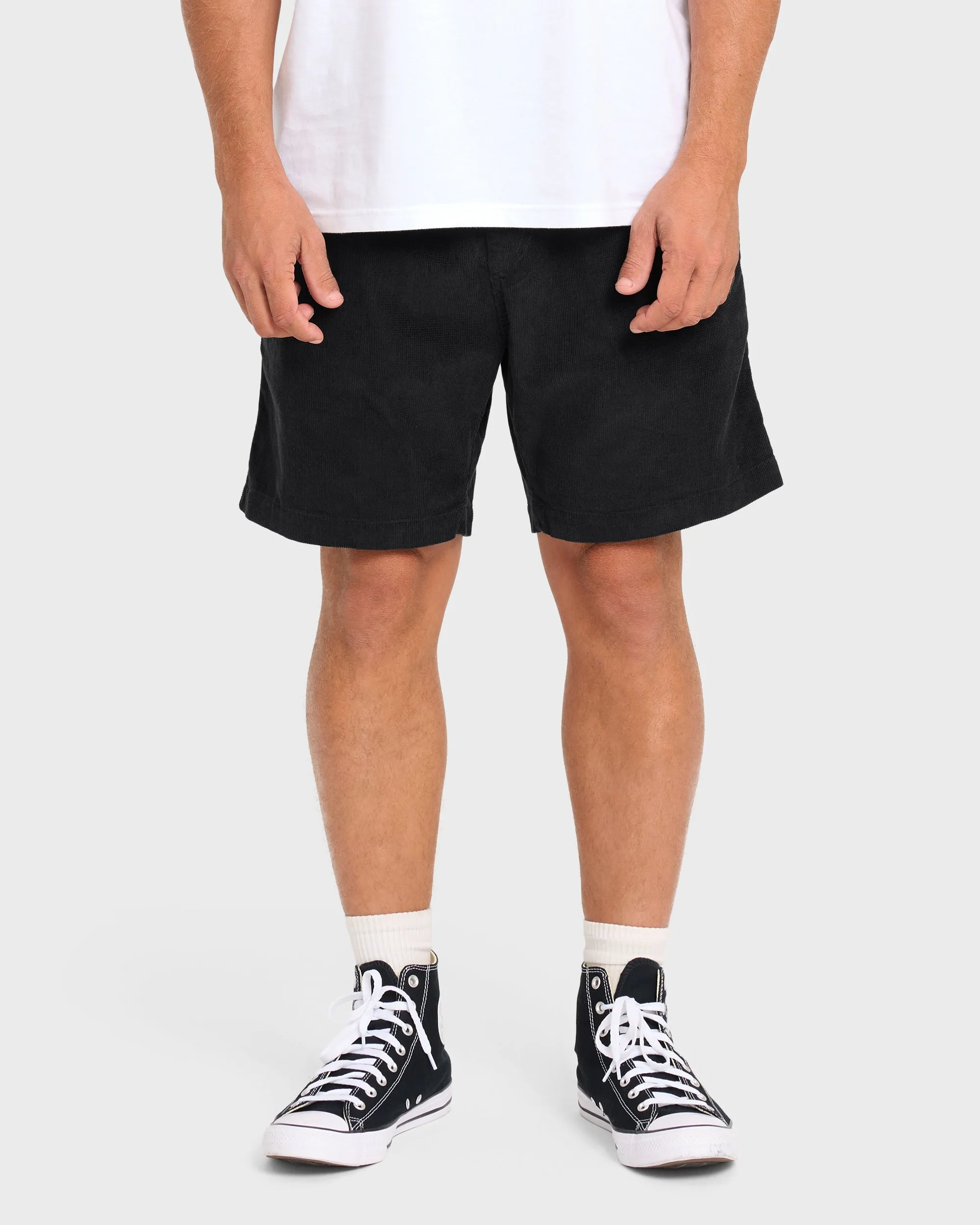 Larry Layback Corduroy Shorts - Black sold by Billabong