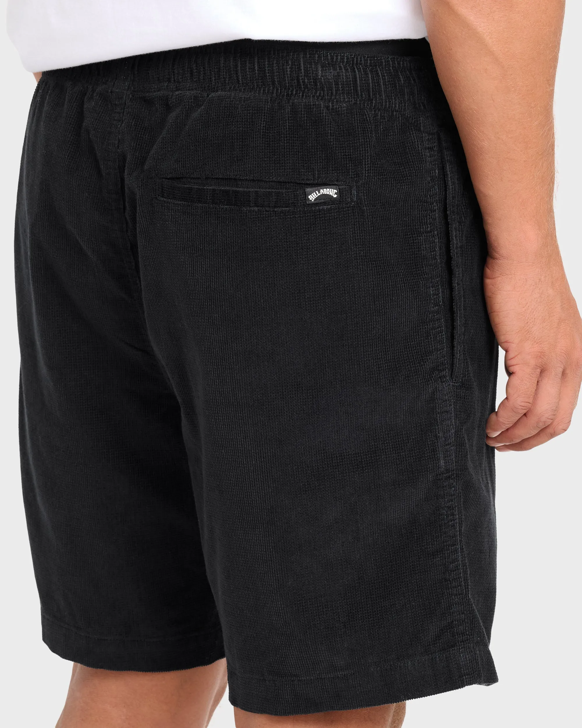 Larry Layback Corduroy Shorts - Black sold by Billabong product image thumbnail 5