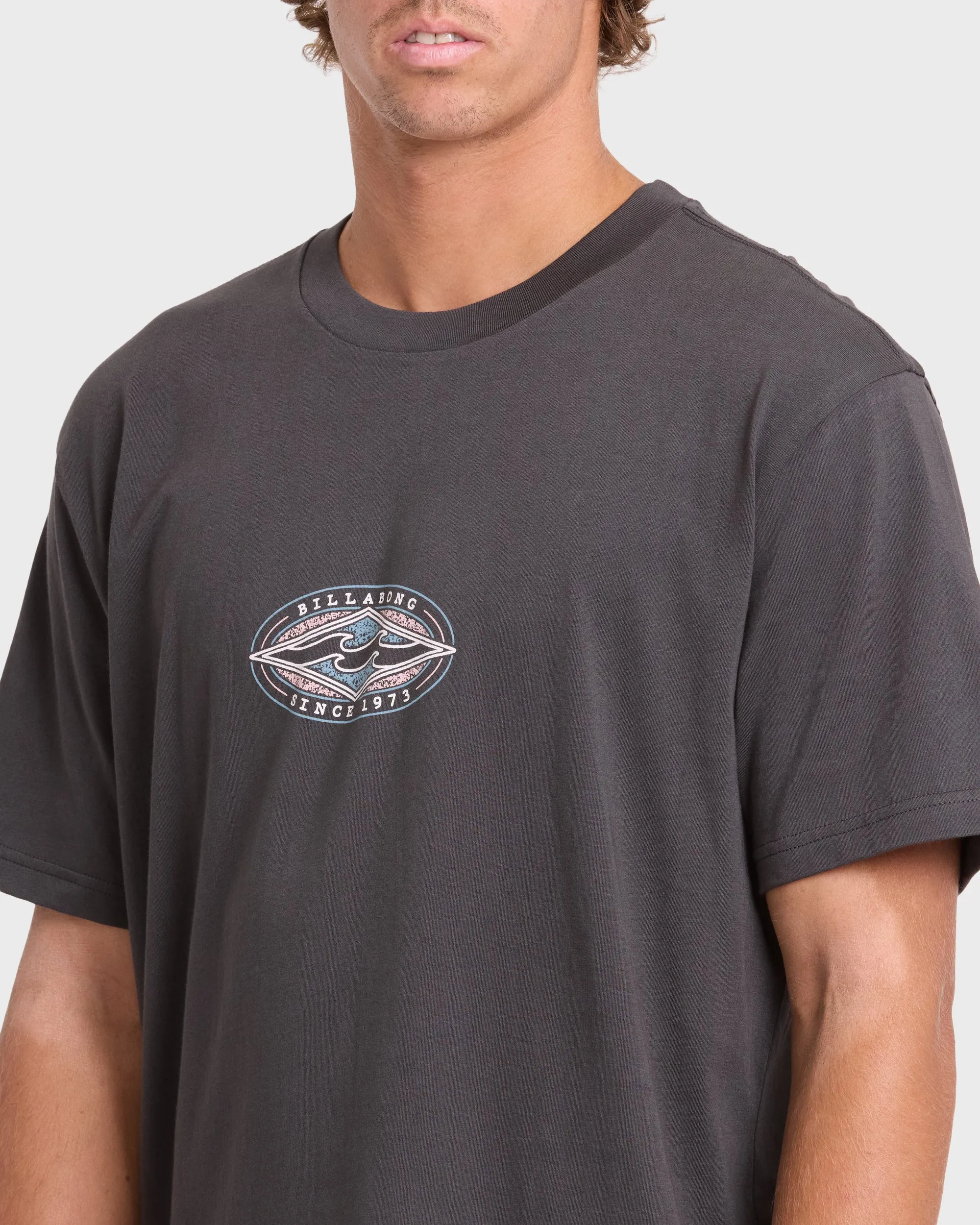 Rotor Diamond Premium Short Sleeve Knit Graphic T-Shirt - Raven sold by Billabong product image thumbnail 5