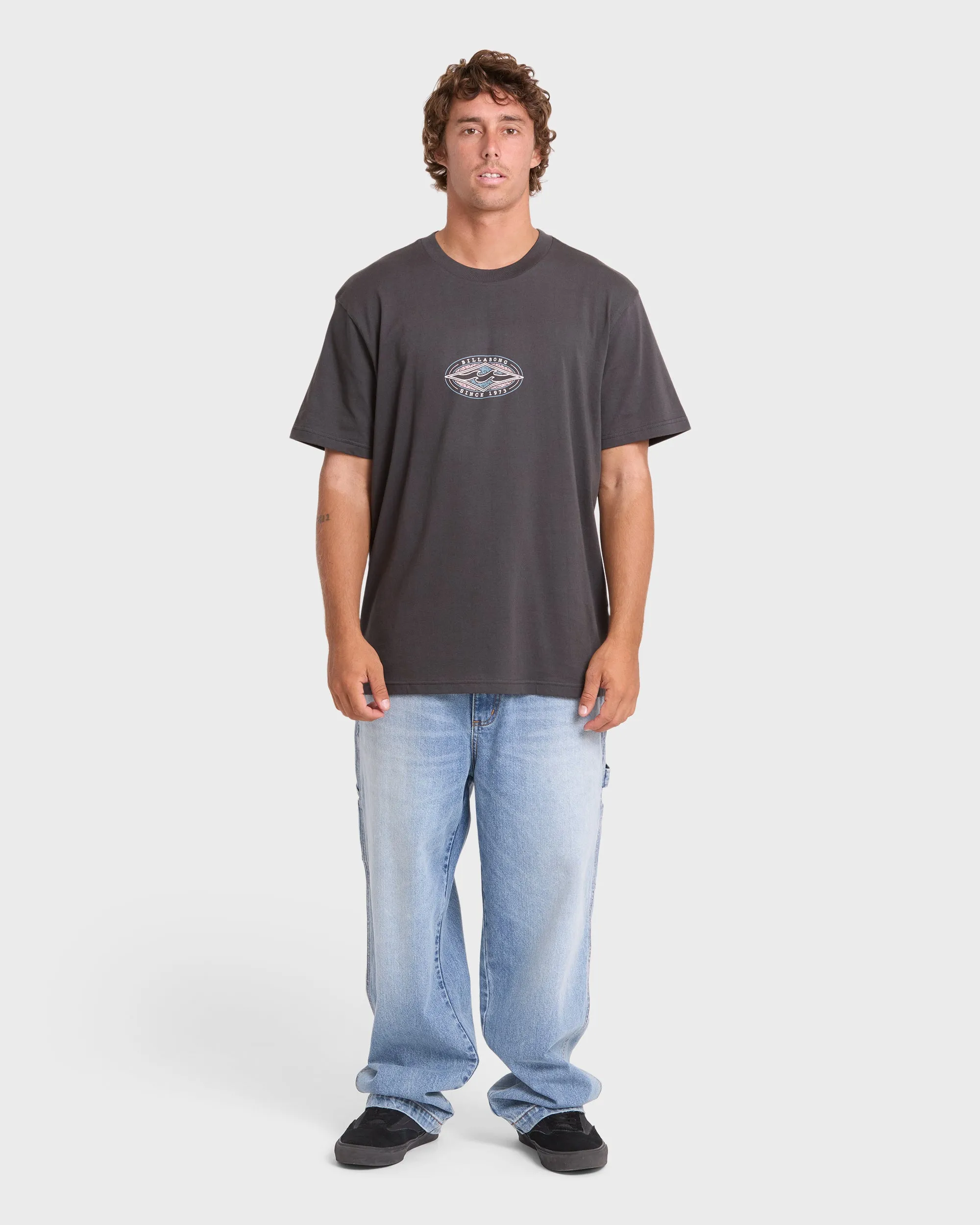 Rotor Diamond Premium Short Sleeve Knit Graphic T-Shirt - Raven sold by Billabong product image thumbnail 3
