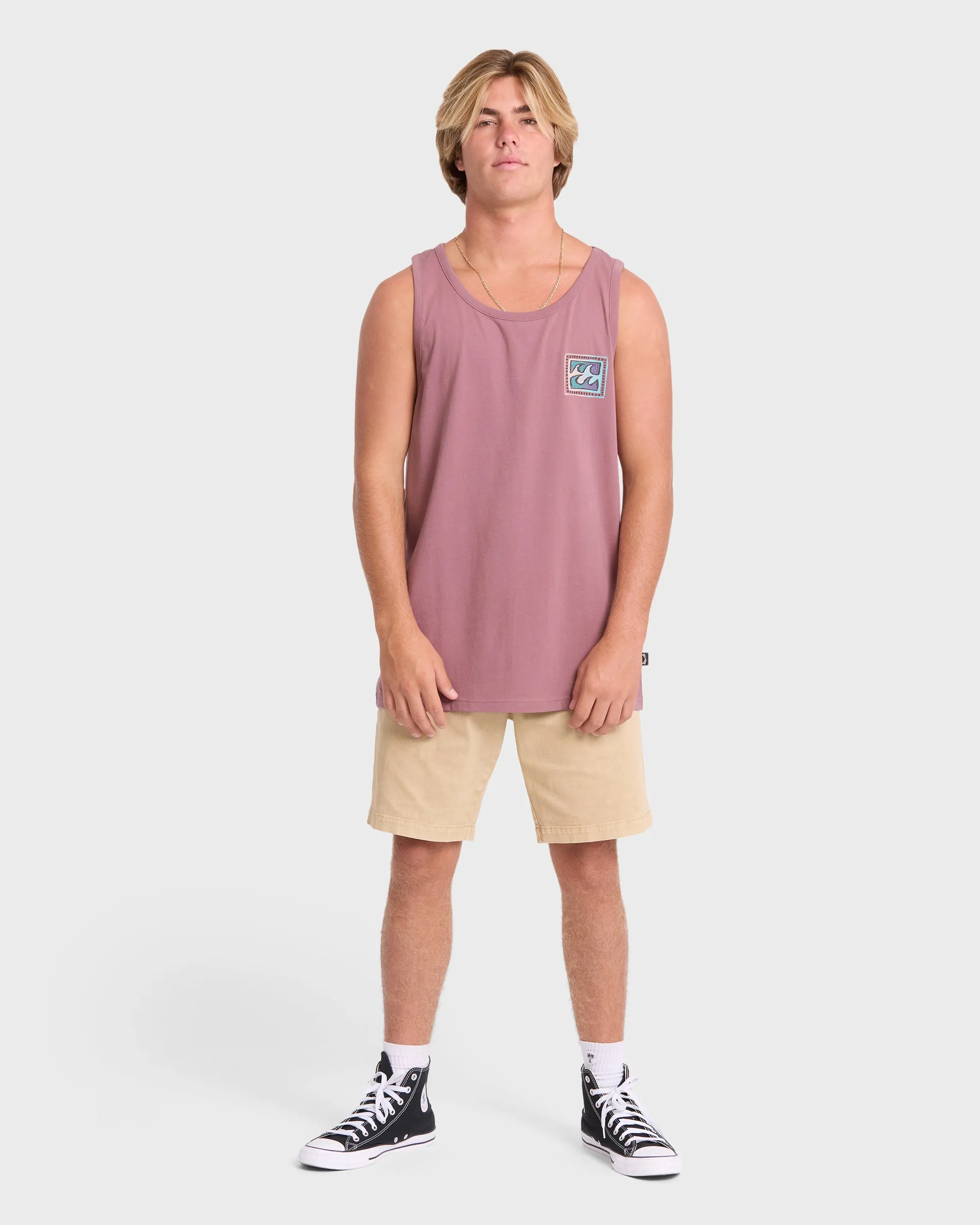 Crayon Wave Premium Tank Top - Red Dahlia sold by Billabong product image thumbnail 3