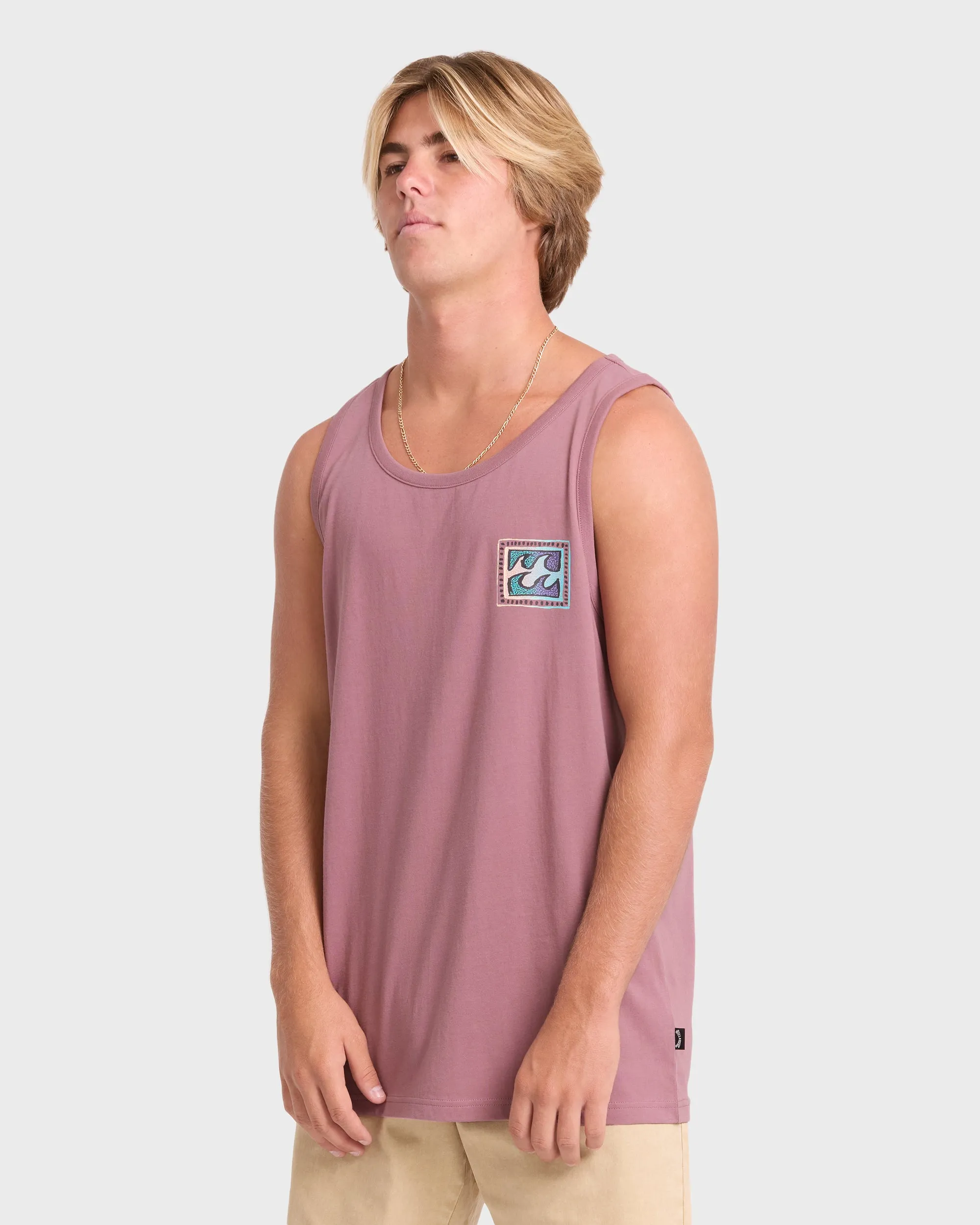 Crayon Wave Premium Tank Top - Red Dahlia sold by Billabong product image thumbnail 4