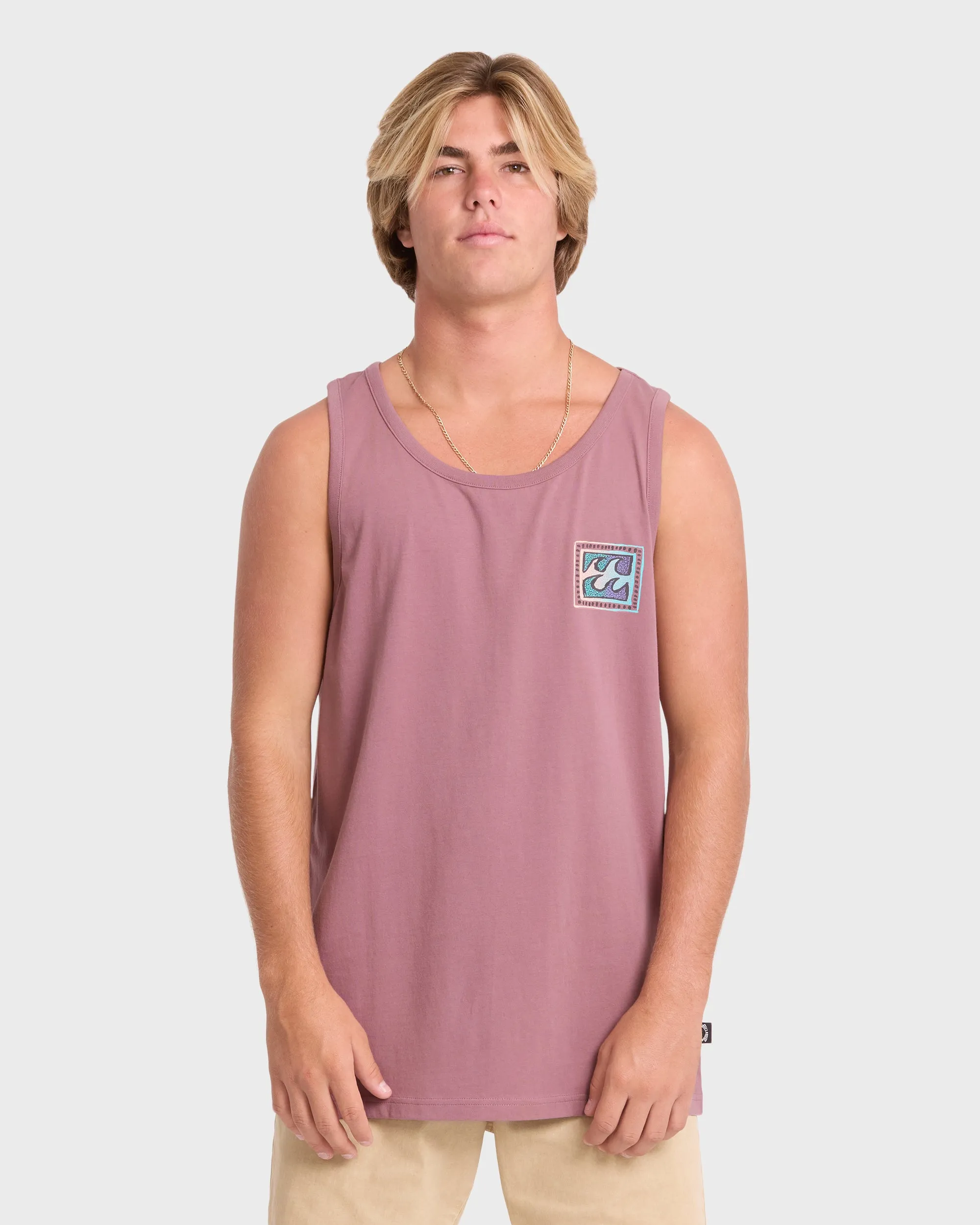 Crayon Wave Premium Tank Top - Red Dahlia sold by Billabong