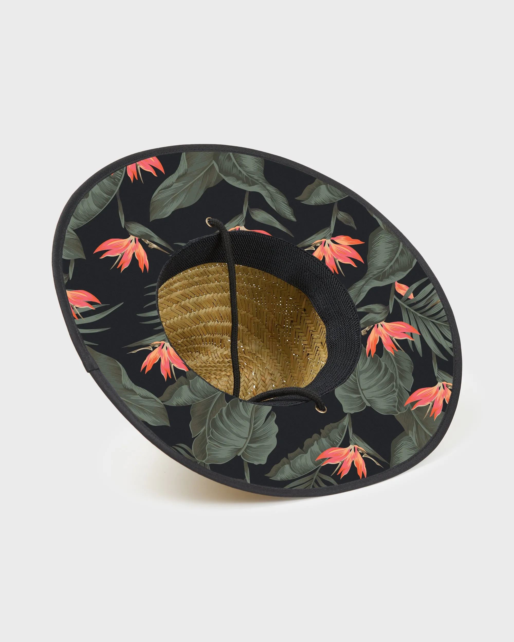 Tides Print Straw Lifeguard Hat - Jet Black sold by Billabong product image thumbnail 3