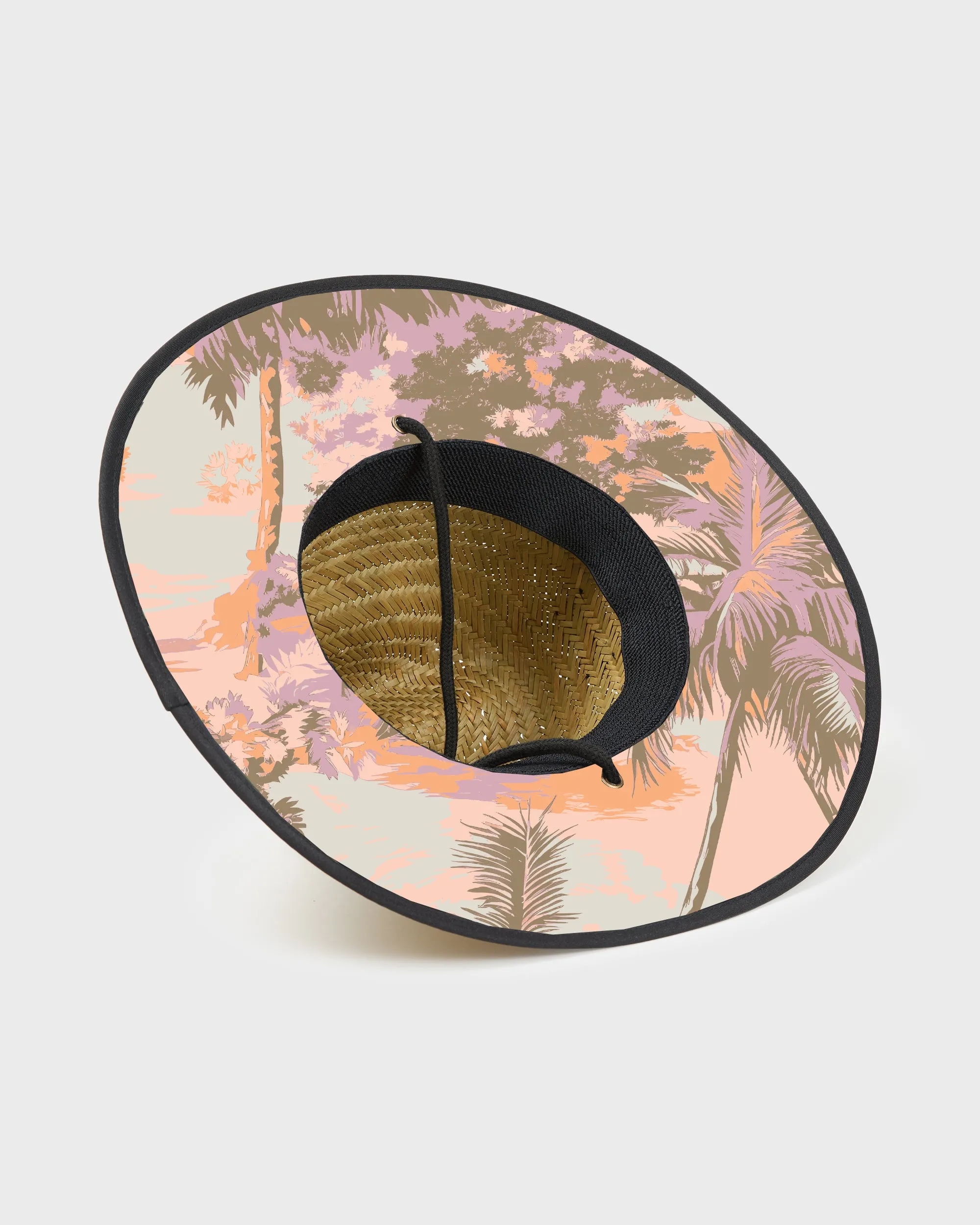 Tides Print Straw Lifeguard Hat - Peach sold by Billabong product image thumbnail 3