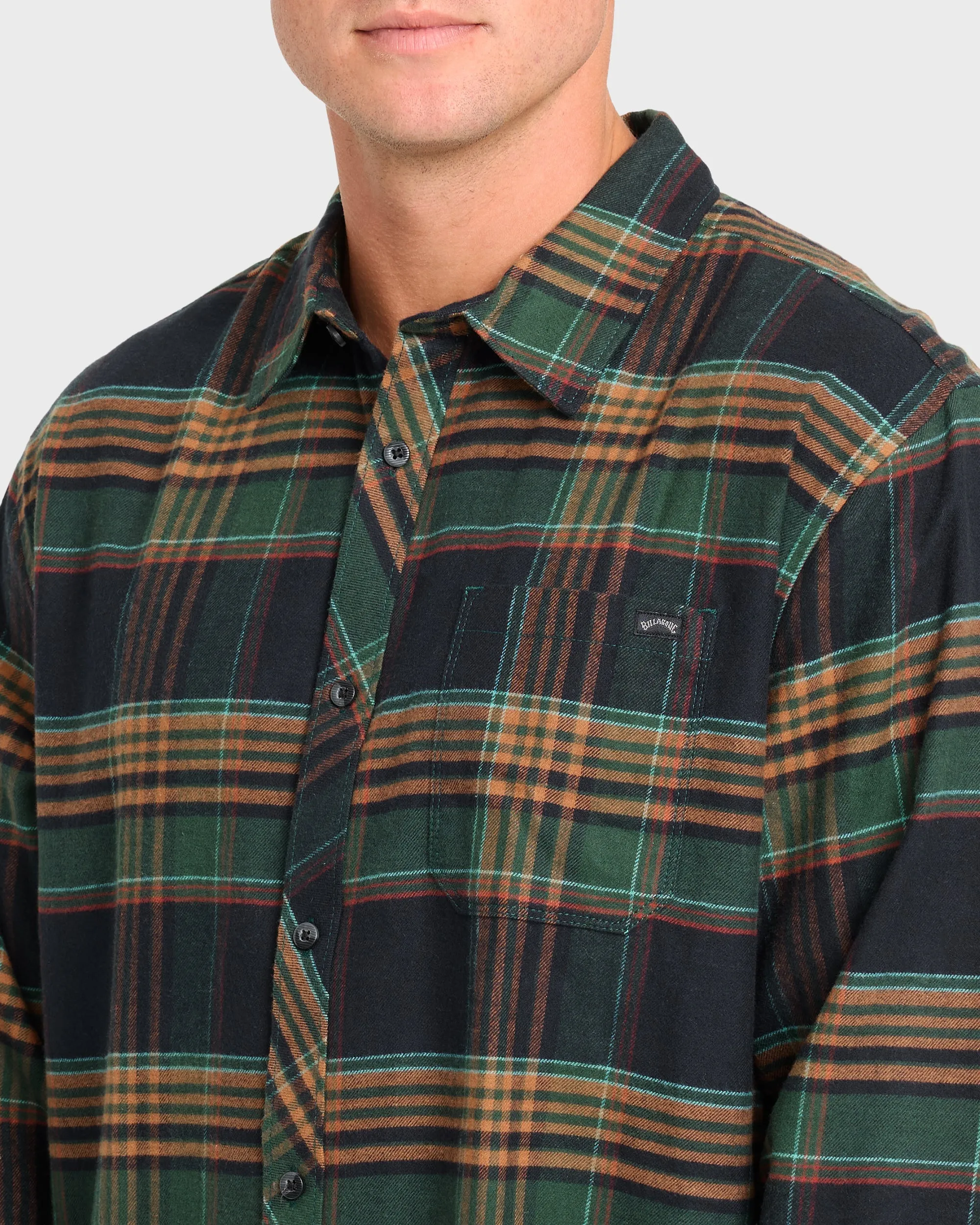 Coastline Long Sleeve Flannel Shirt - Black sold by Billabong product image thumbnail 5
