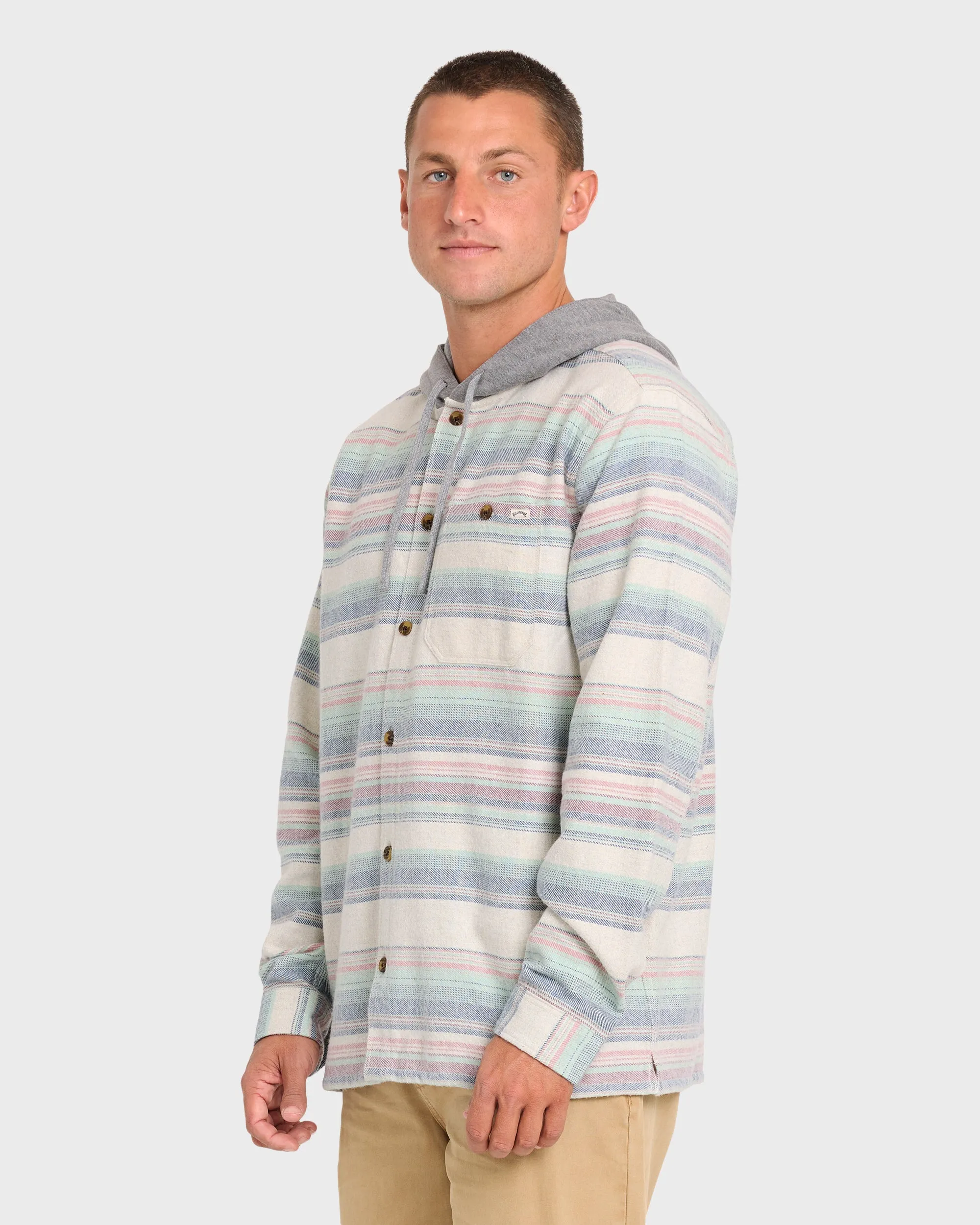 Baja Long Sleeve Flannel Shirt - Oatmeal sold by Billabong product image thumbnail 4