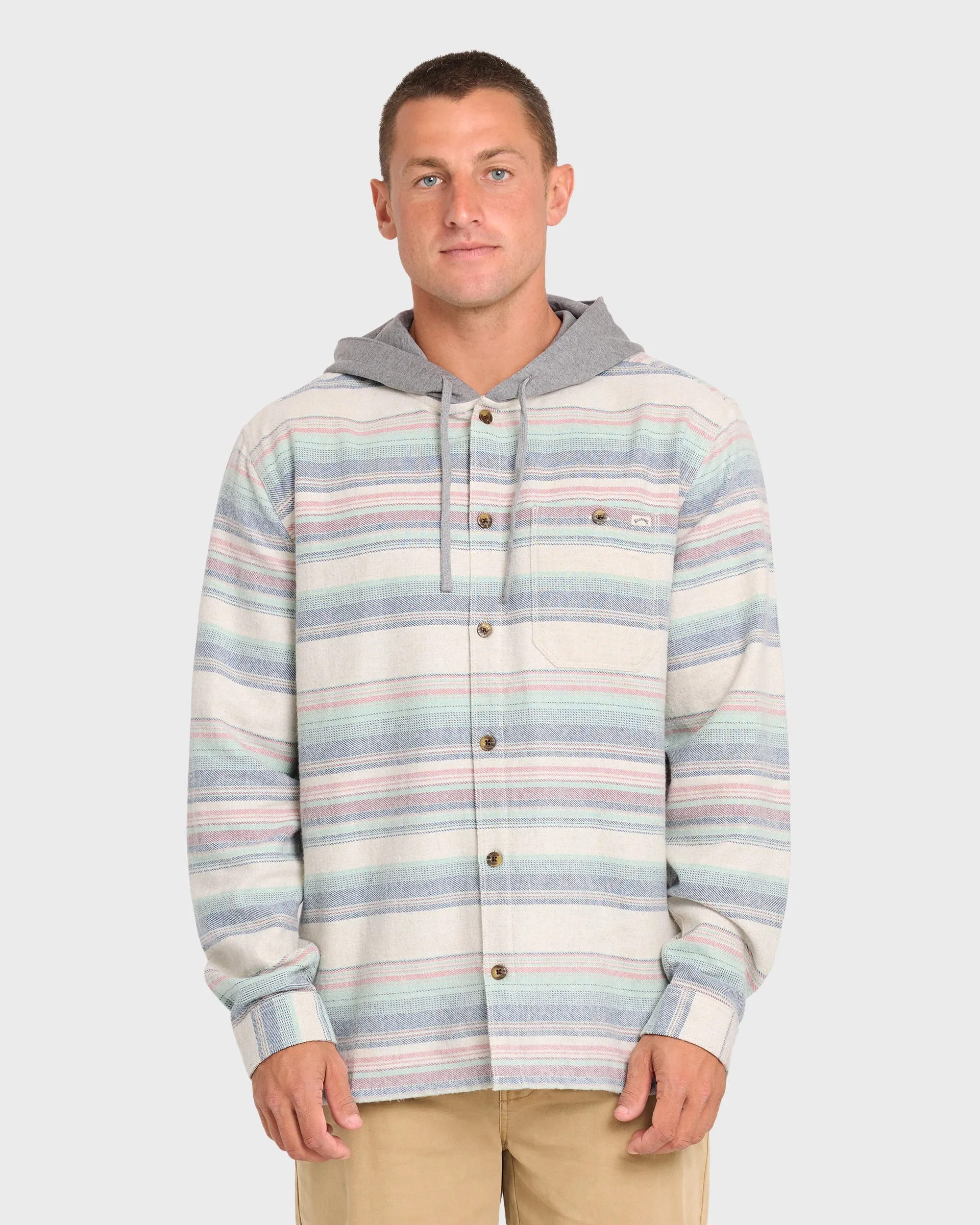 Baja Long Sleeve Flannel Shirt - Oatmeal sold by Billabong