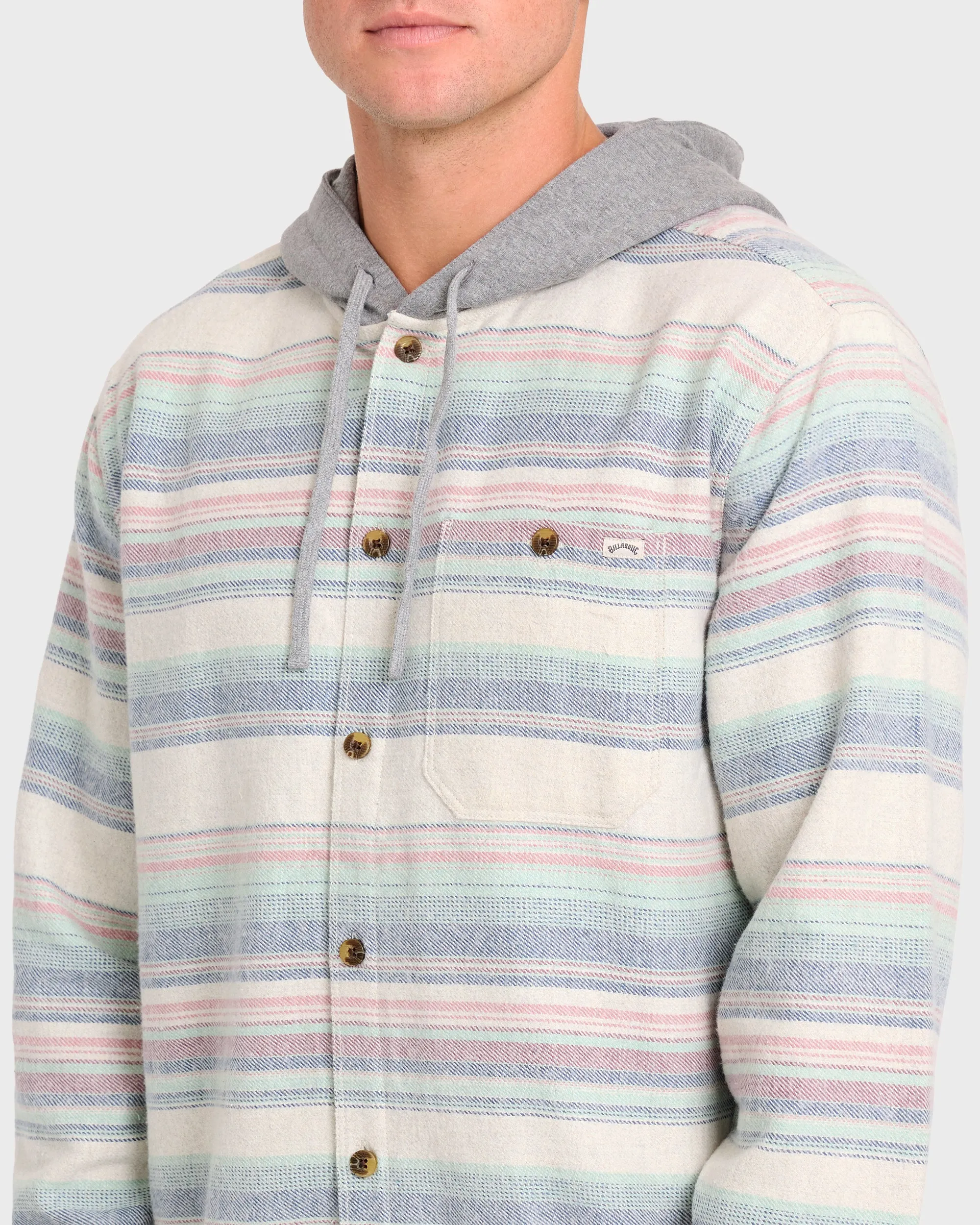 Baja Long Sleeve Flannel Shirt - Oatmeal sold by Billabong product image thumbnail 5