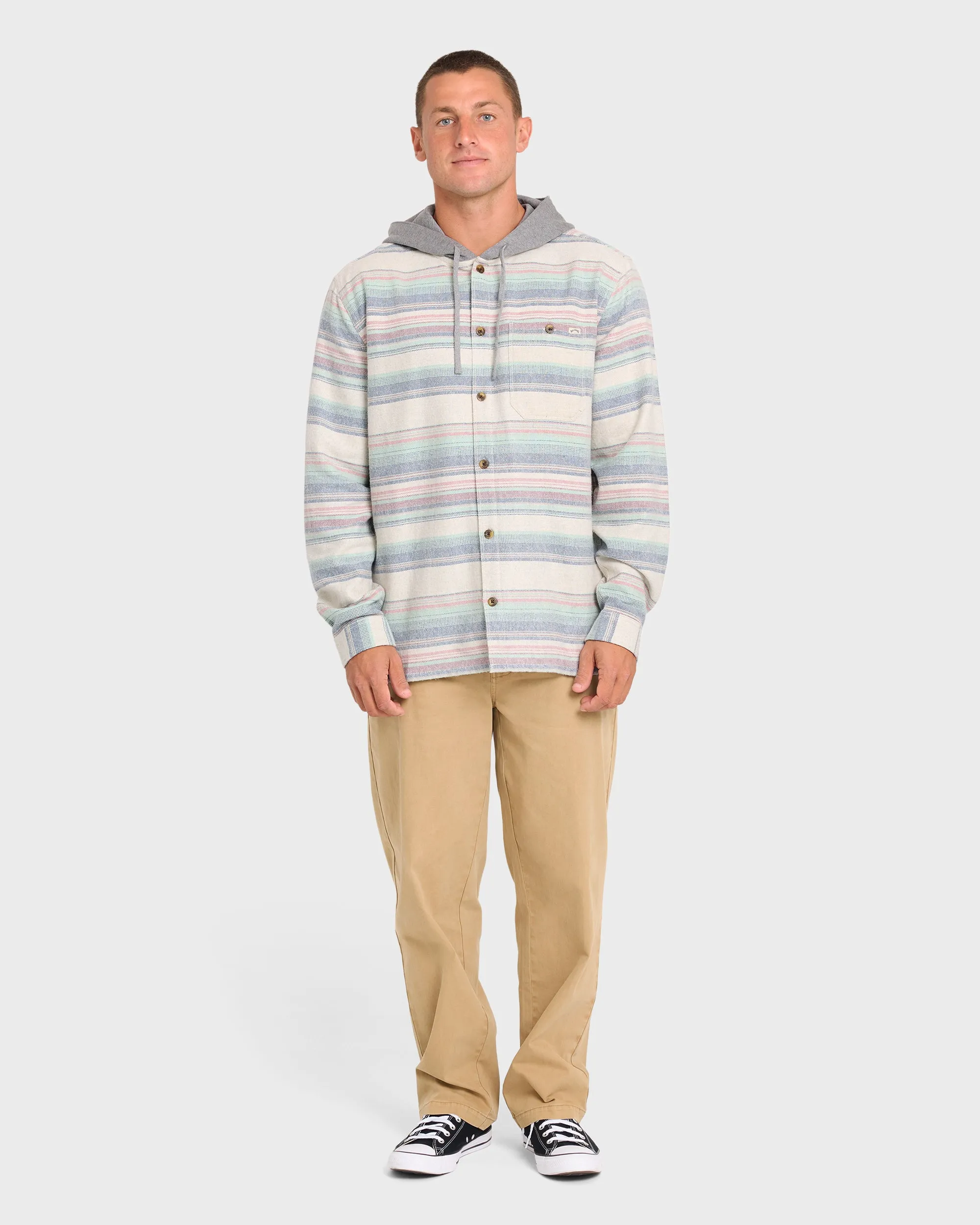 Baja Long Sleeve Flannel Shirt - Oatmeal sold by Billabong product image thumbnail 3