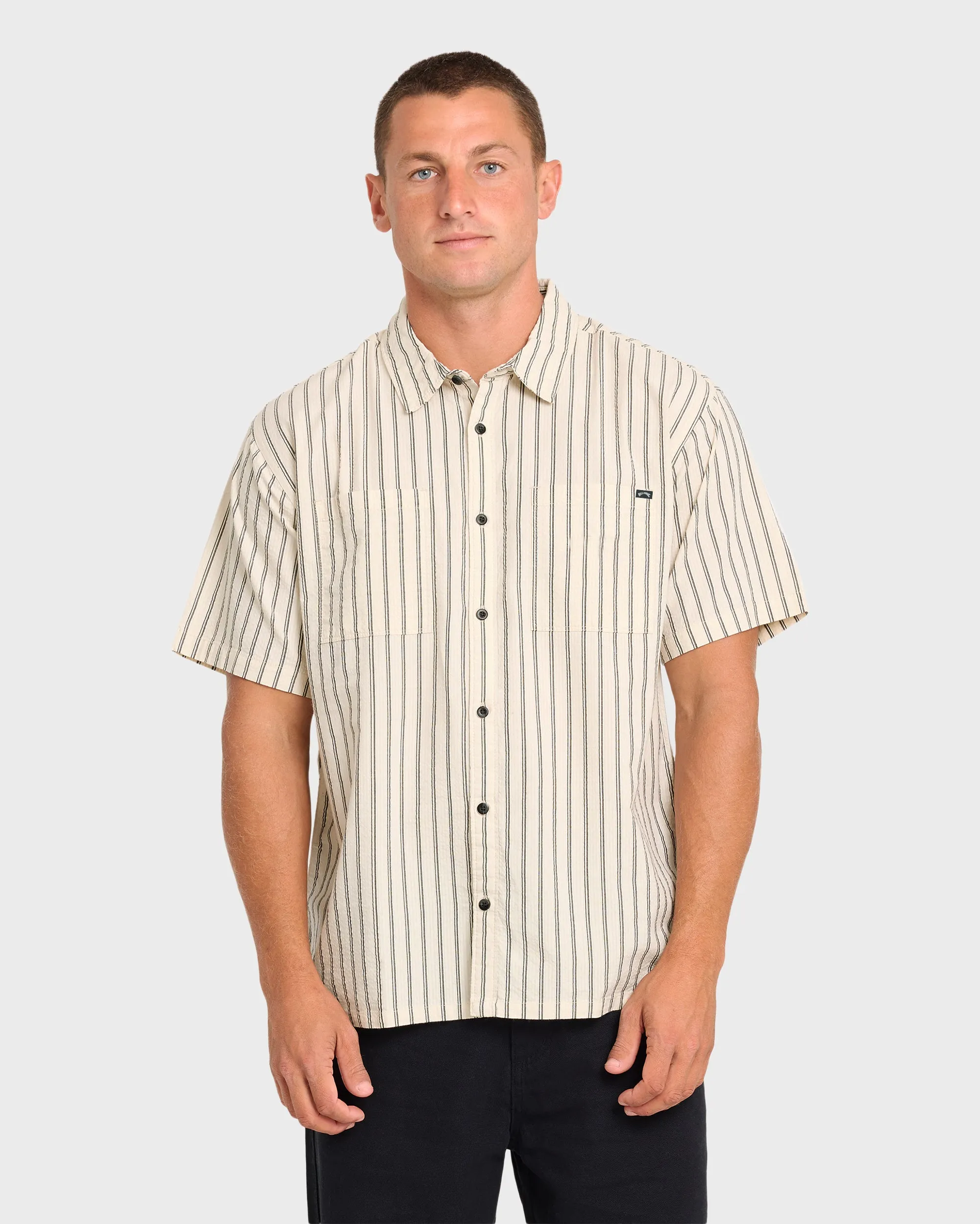 Vista Short Sleeve Woven Shirt - Off White sold by Billabong