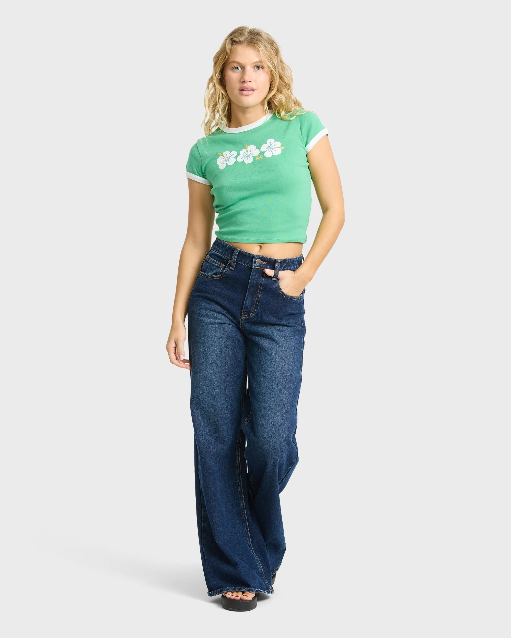 Love And Sun Short Sleeve Knit T-Shirt - Field Green sold by Billabong product image thumbnail 3